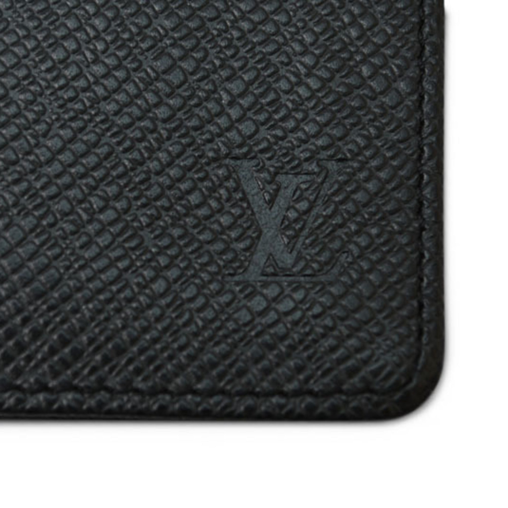 Louis Vuitton Taiga Ardoise Leather Wallet (Bi-Fold) (Pre-Owned)