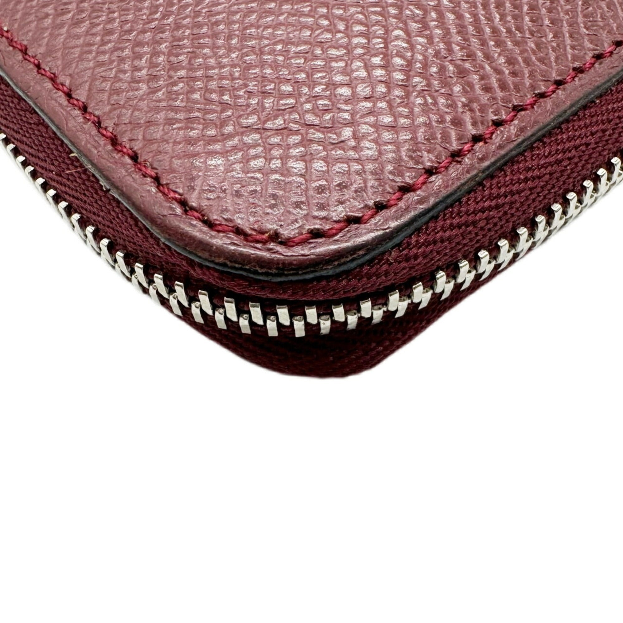 Hermes Azap Rouge H Epsom Leather Long Wallet (Bi-Fold) (Pre-Owned)