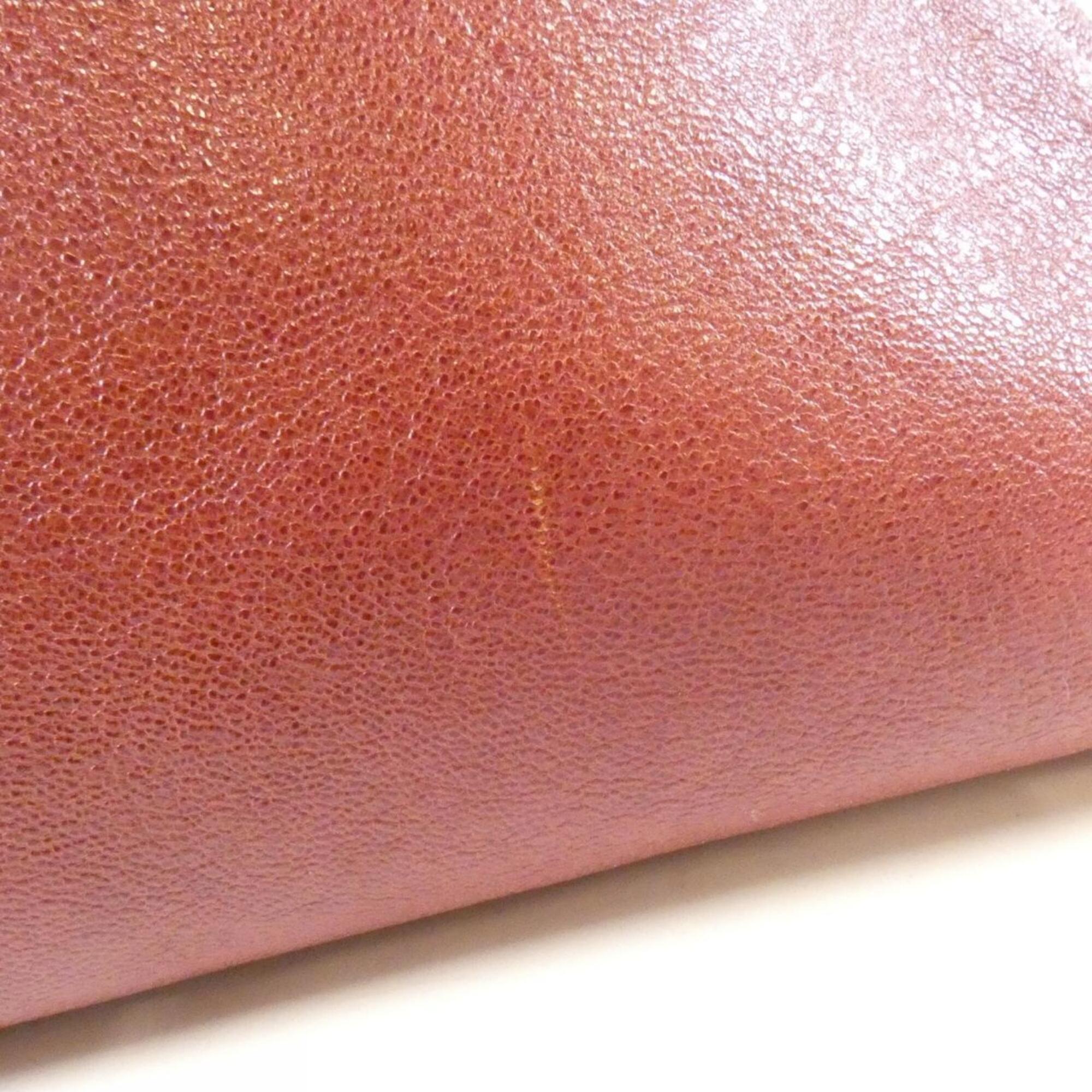 Cartier Rose Pink Leather Handbag (Pre-Owned)
