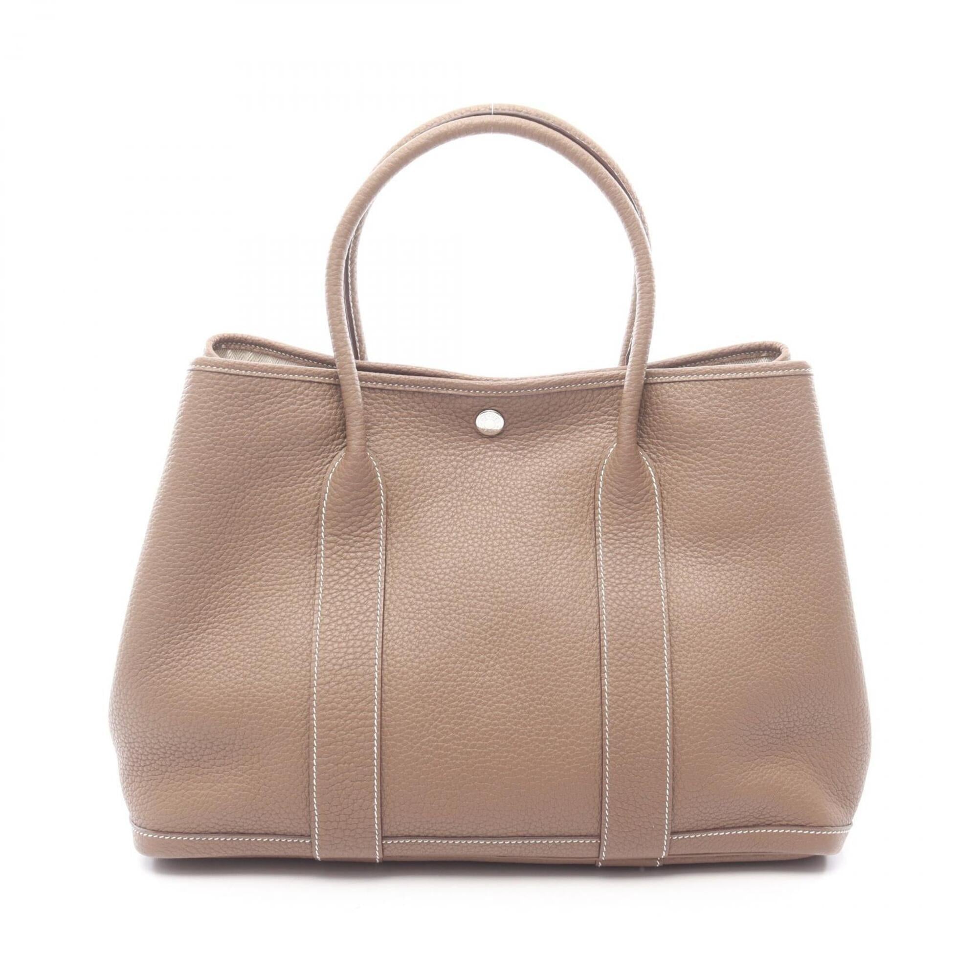 Hermes Etoupe Gray Gray Negonda Leather Handbag Tote Bag (Pre-Owned)