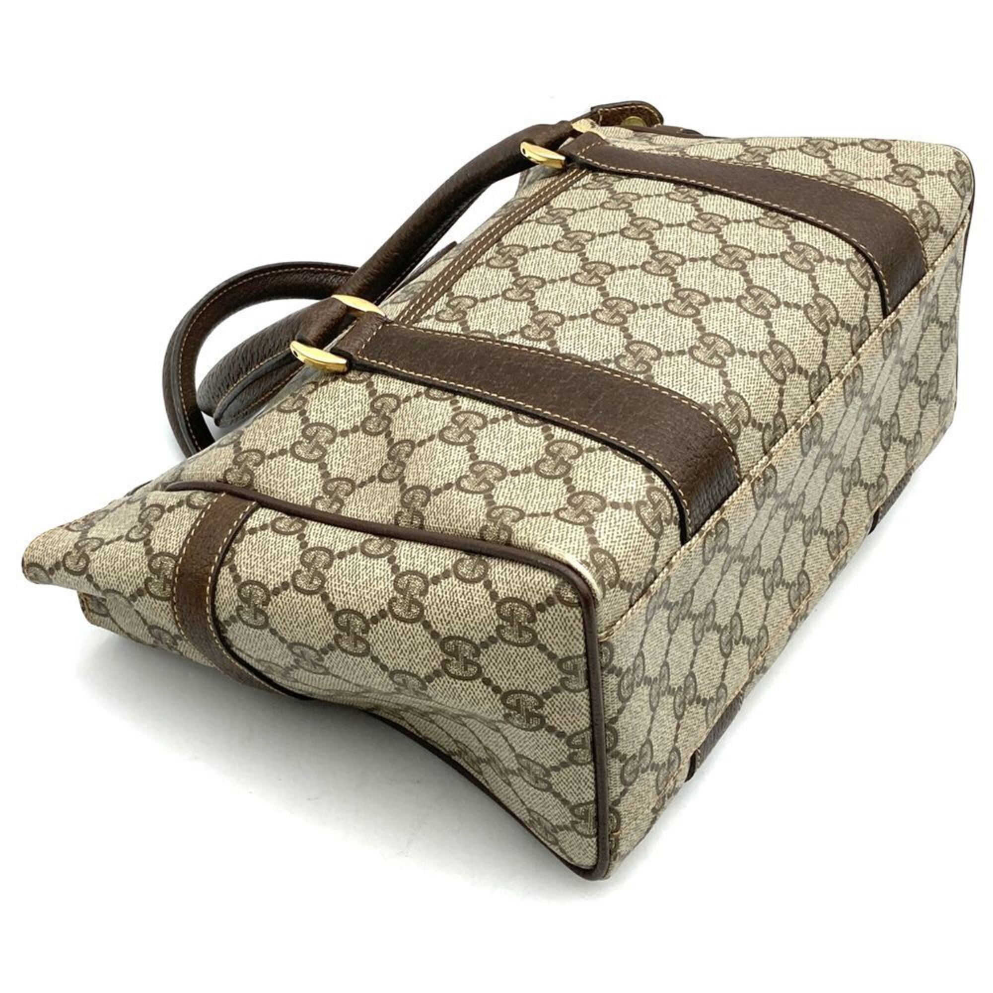 Gucci Brown Gg Supreme Canvas Handbag (Pre-Owned)