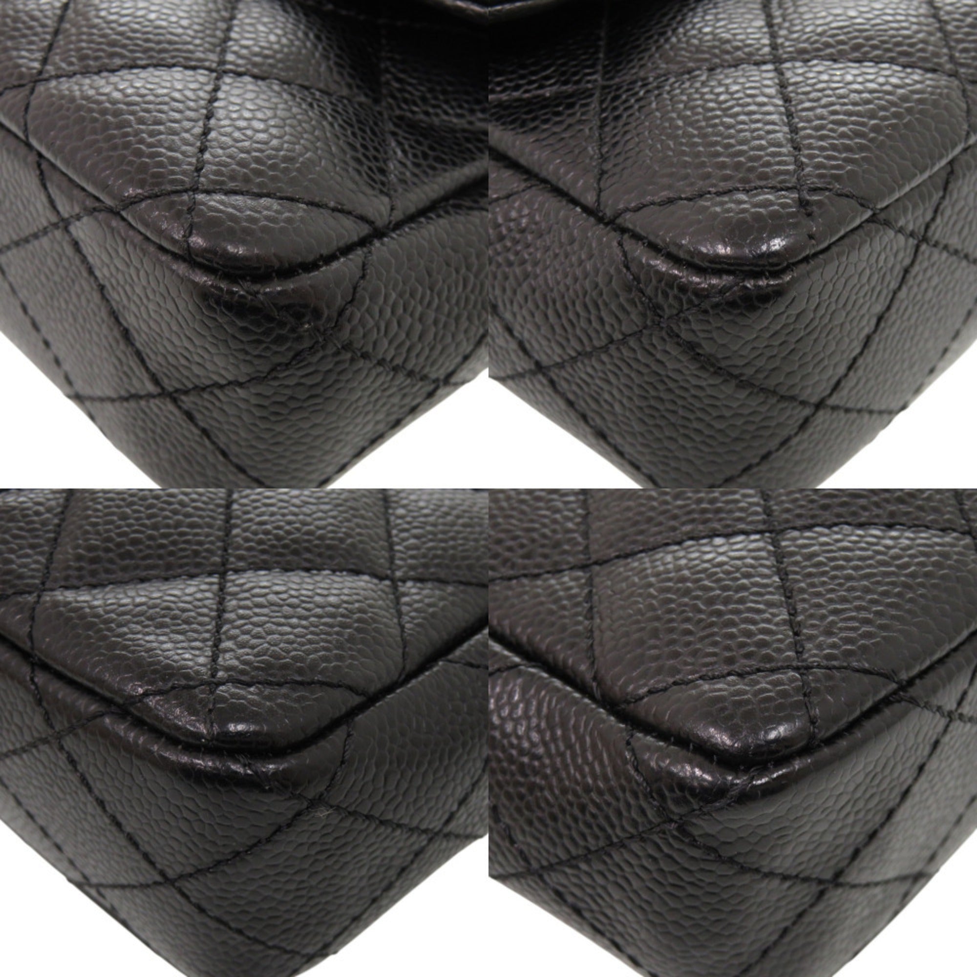 Chanel Black Grained Calfskin Shoulder Bag (Pre-Owned)