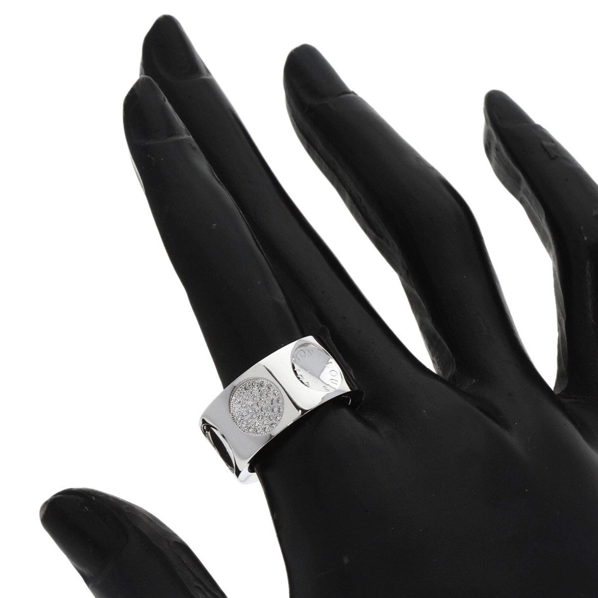Louis Vuitton White Gold White Gold (18K) Band Ring (Pre-Owned)