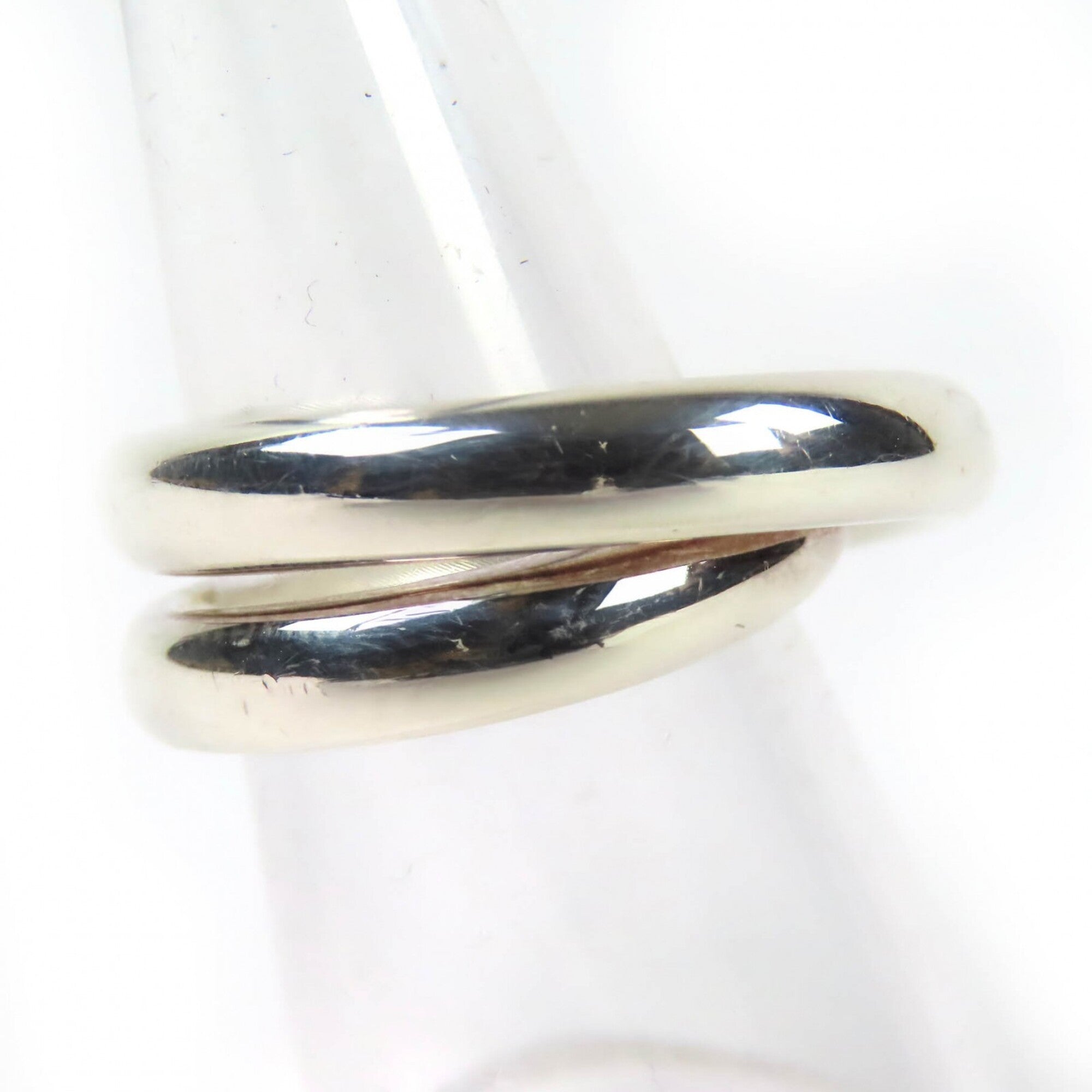 Hermes Silver Silver 925 Band Ring (Pre-Owned)