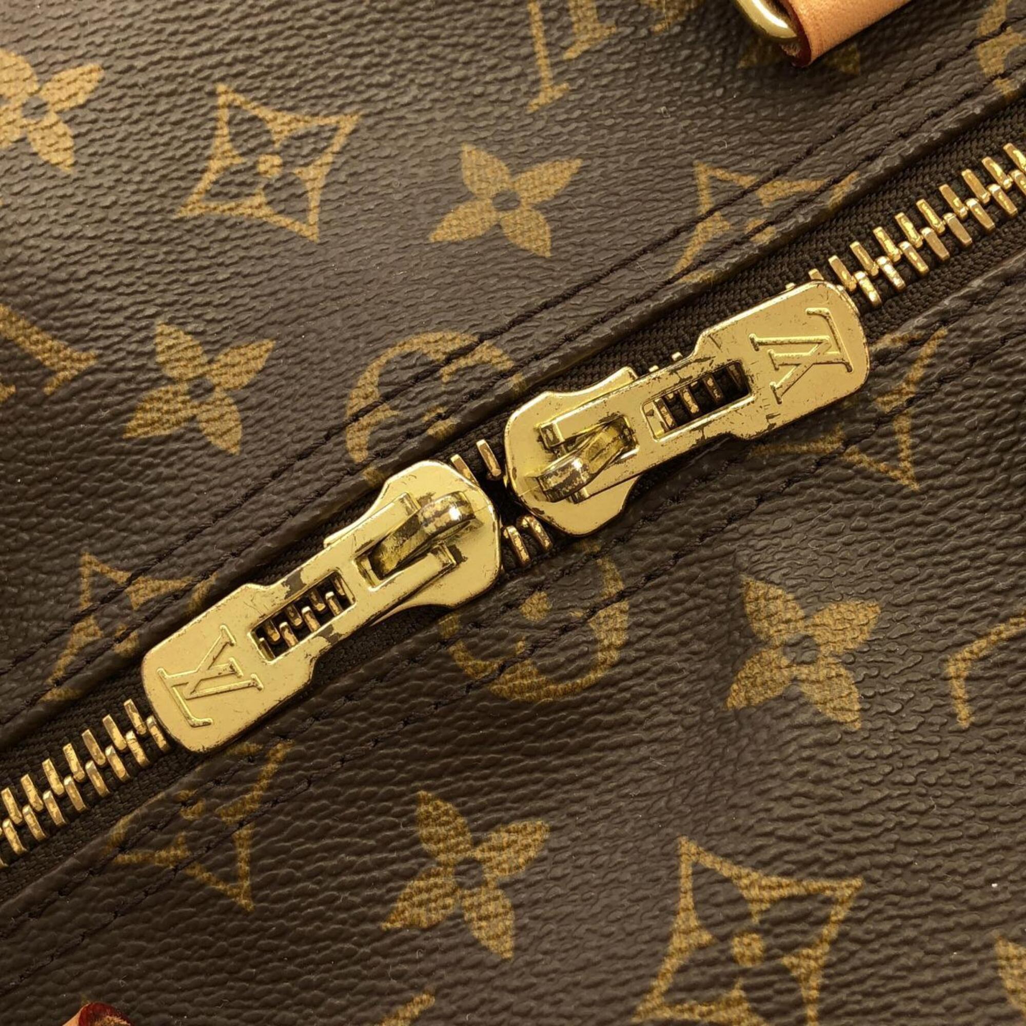 Louis Vuitton Marron Coated Canvas Boston Bag (Pre-Owned)