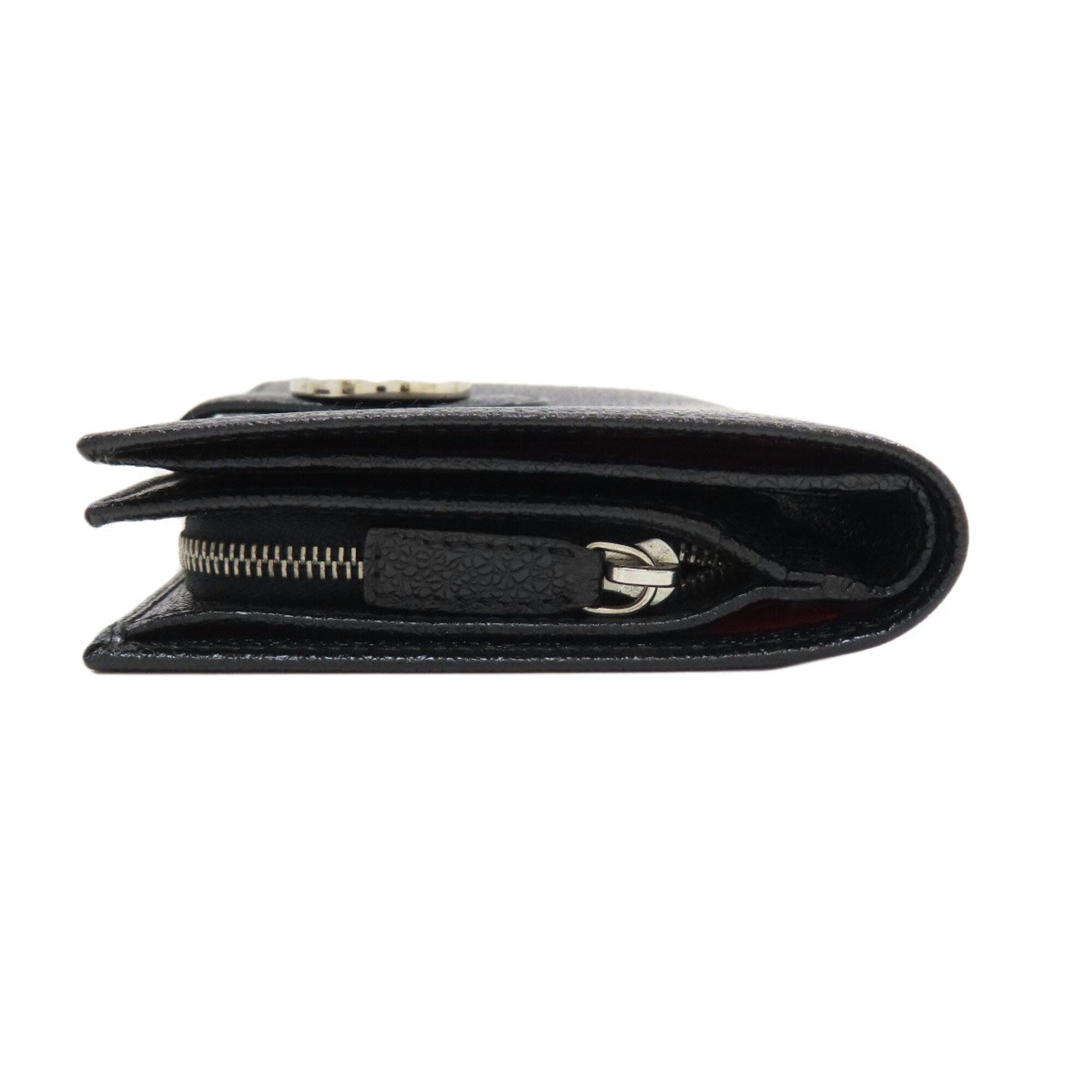 Bvlgari Bvlgari Bvlgari Black Leather Long Wallet (Bi-Fold) (Pre-Owned)