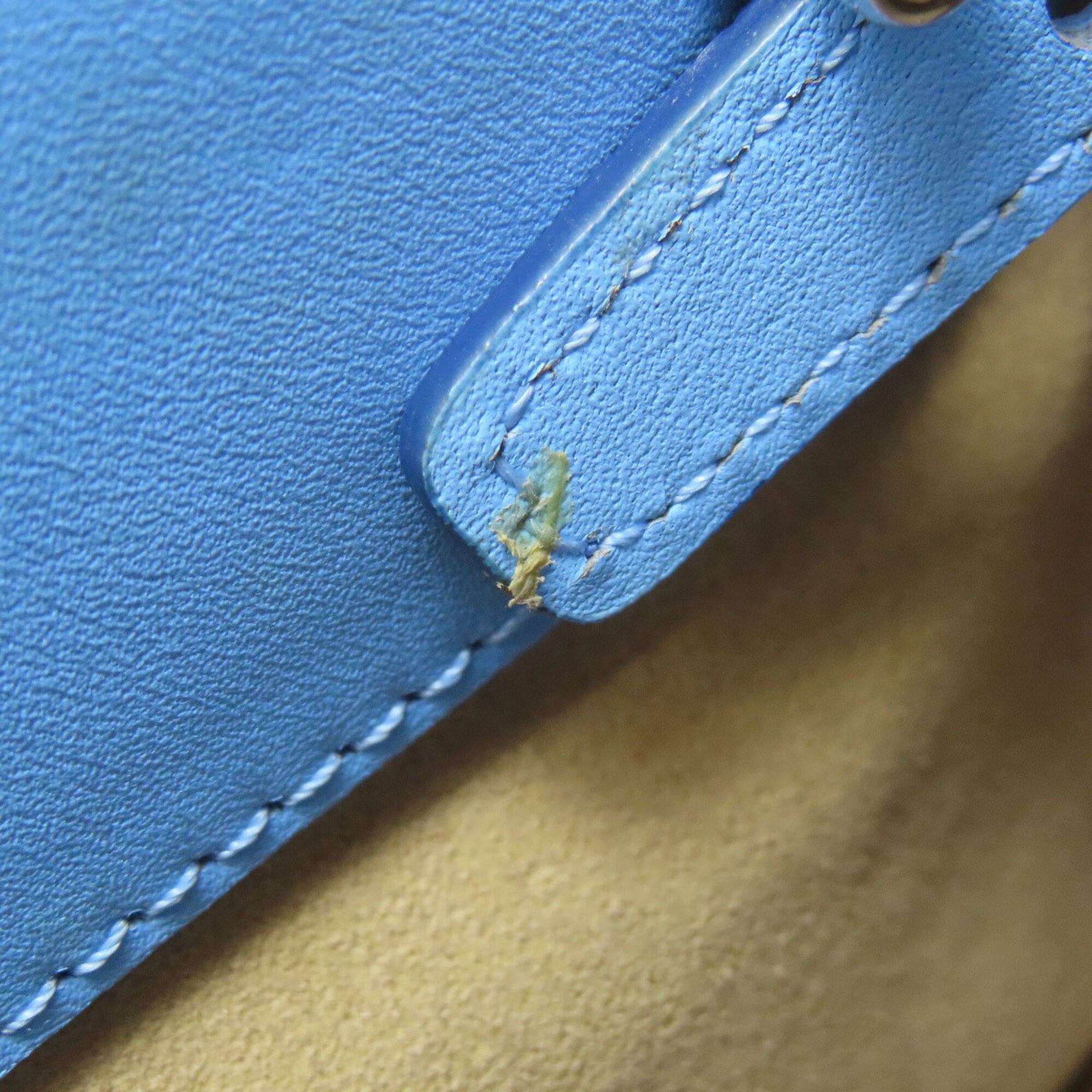 Mcm Light Blue Leather Handbag (Pre-Owned)