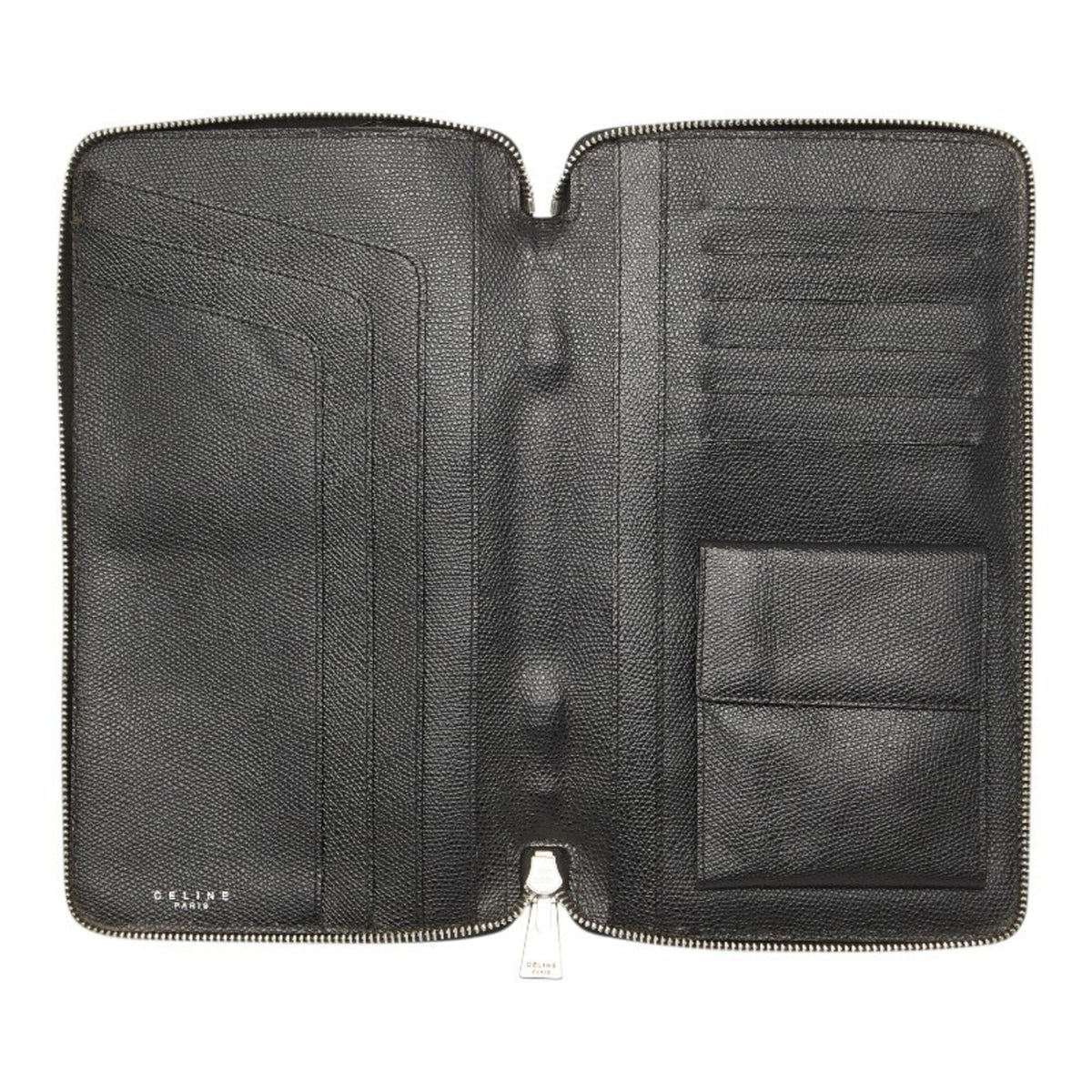 Celine Black Pvc Leather Long Wallet (Bi-Fold) (Pre-Owned)