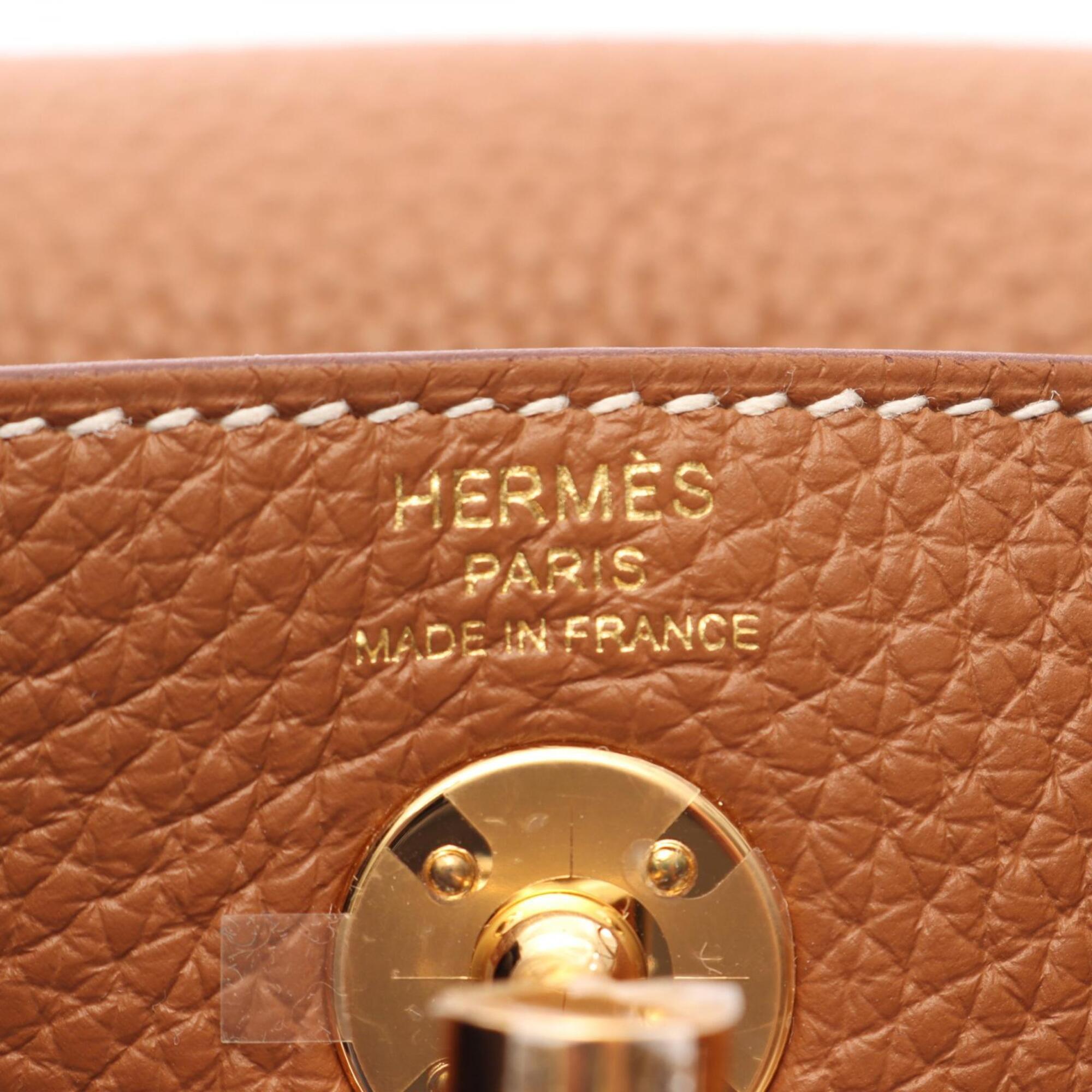 Hermes Brown Taurillon Clemence Leather Handbag Shoulder Bag (Pre-Owned)