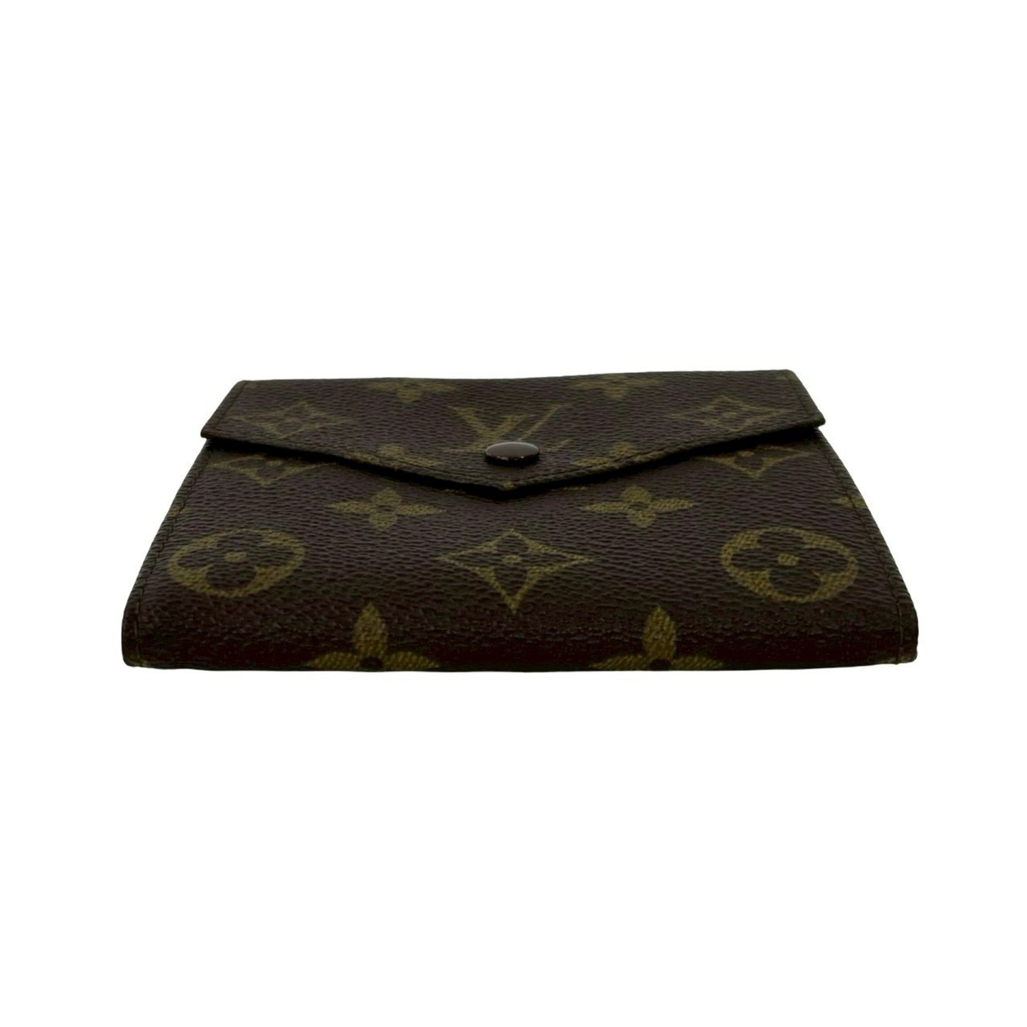 Louis Vuitton Brown Leather Pvc Wallet (Tri-Fold) (Pre-Owned)