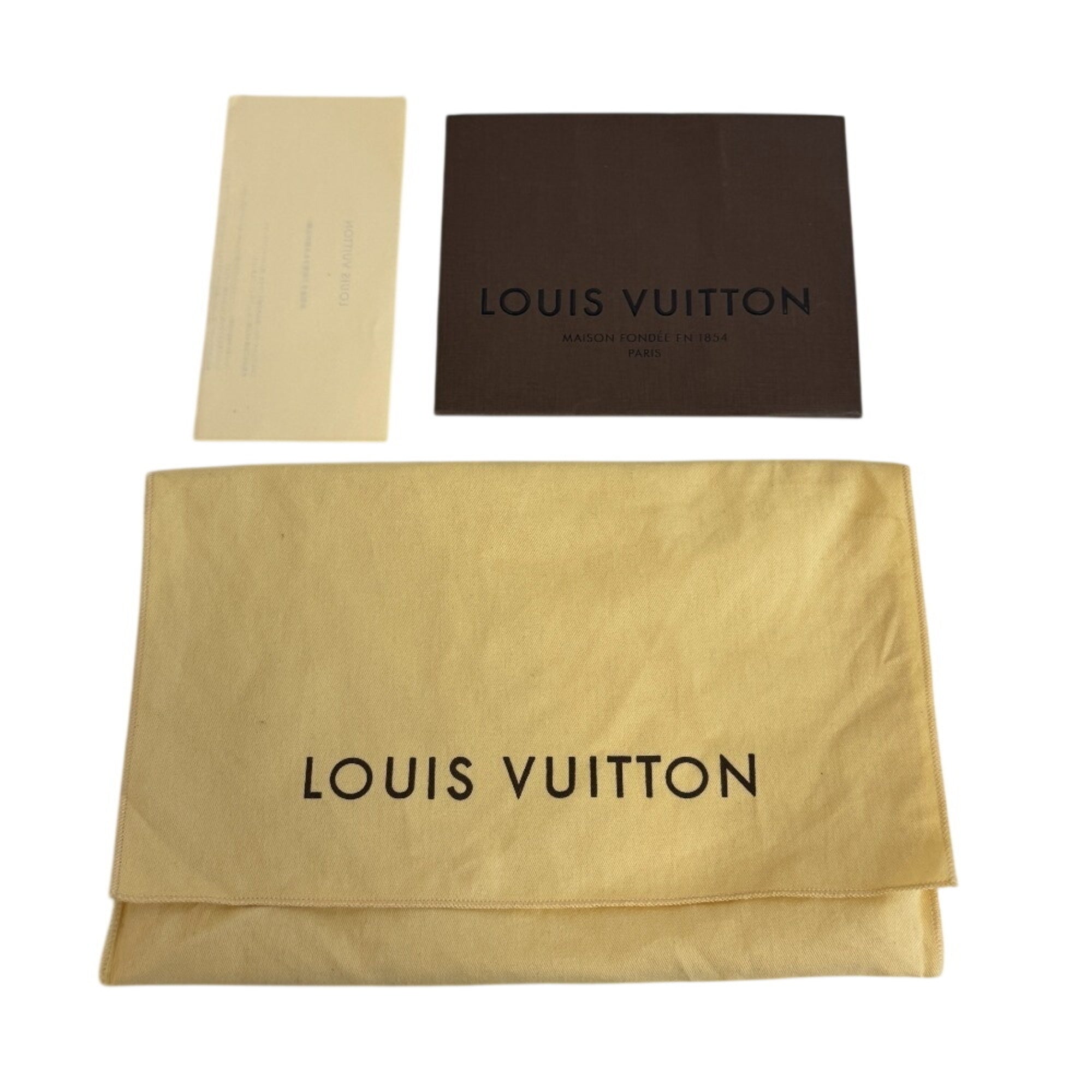 Louis Vuitton Brown Leather Clutch Bag Pouch (Pre-Owned)
