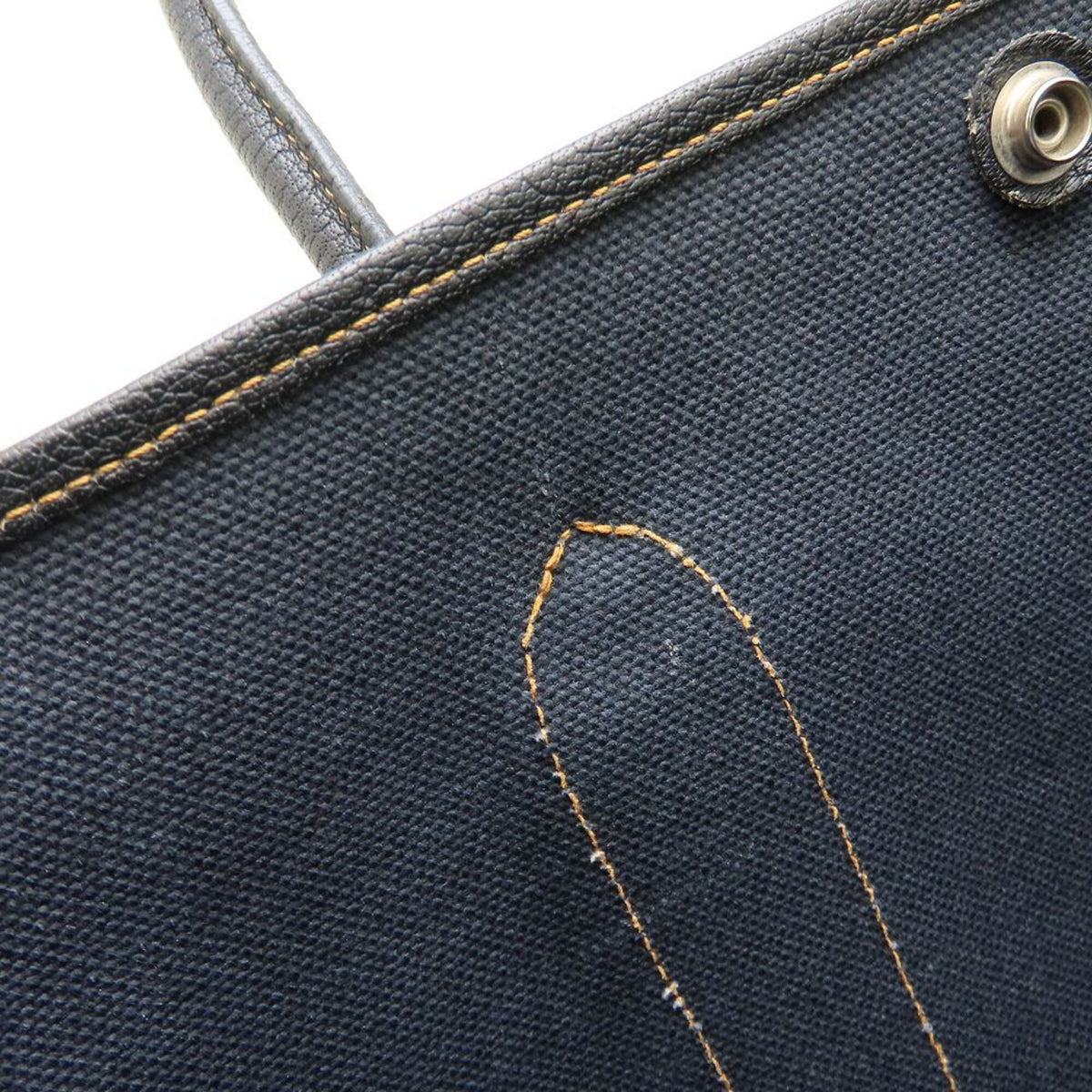 Hermes Blue Toile H Leather Tote Bag (Pre-Owned)