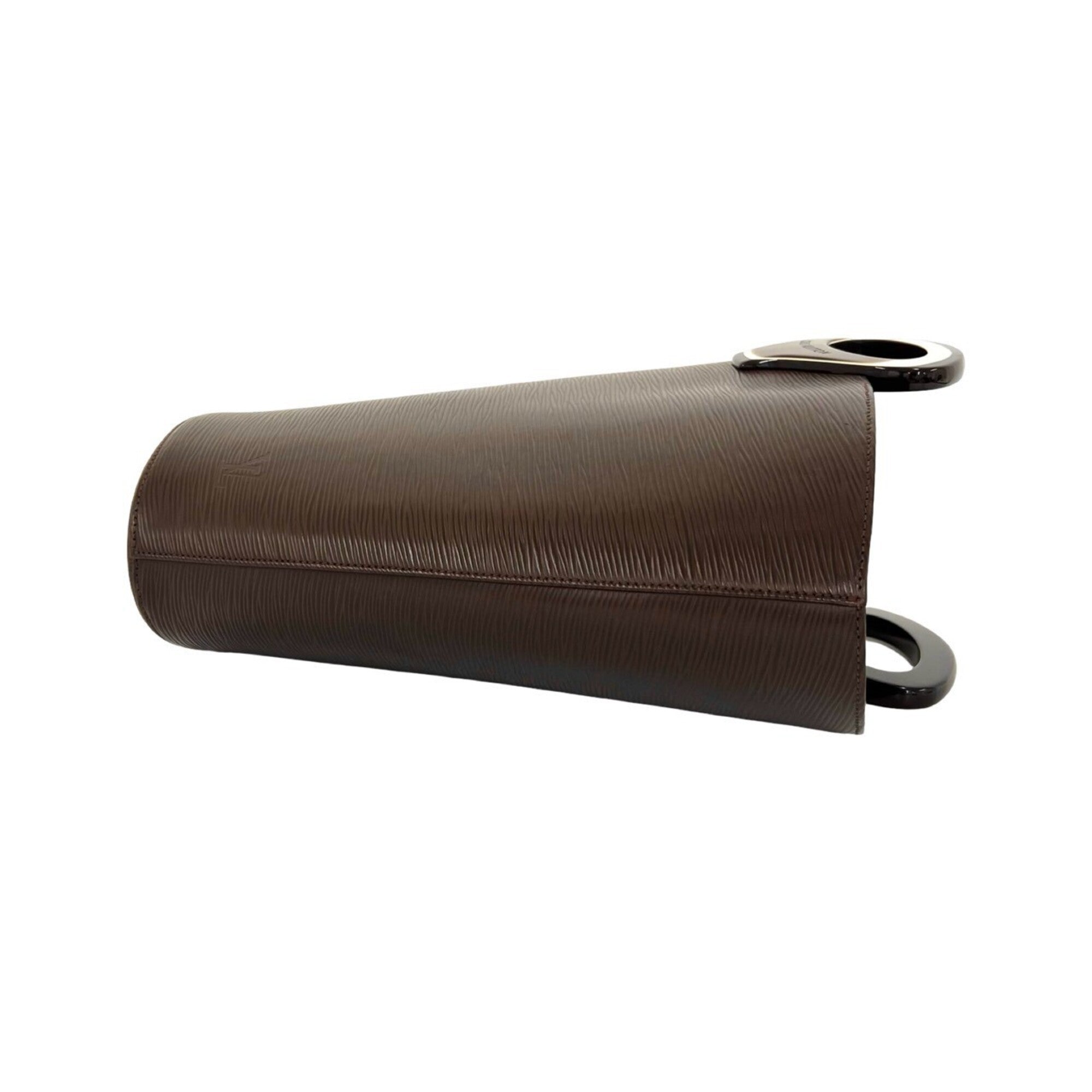 Louis Vuitton Brown Leather Handbag Tote Bag (Pre-Owned)