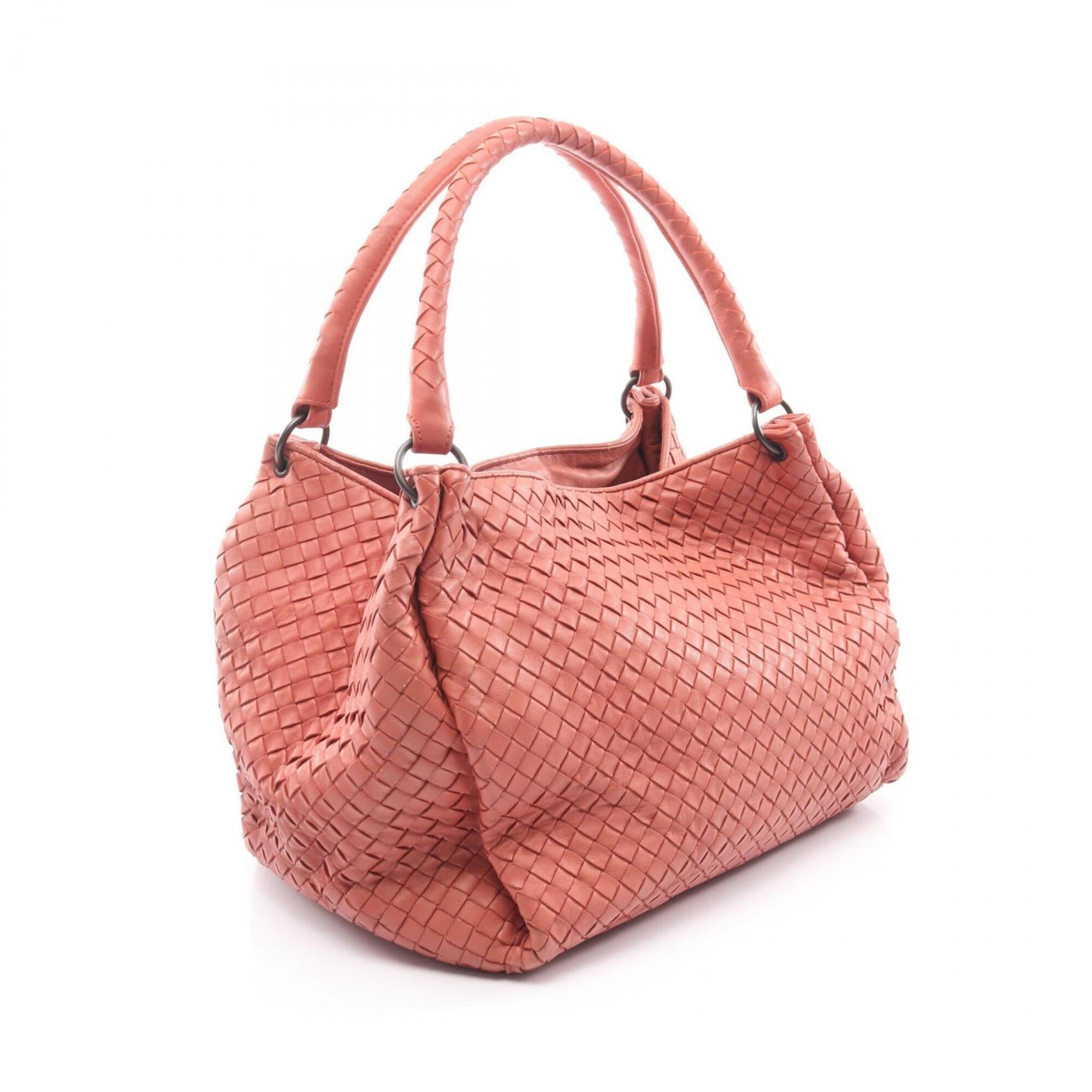 Bottega Veneta Pink Leather Handbag Tote Bag (Pre-Owned)