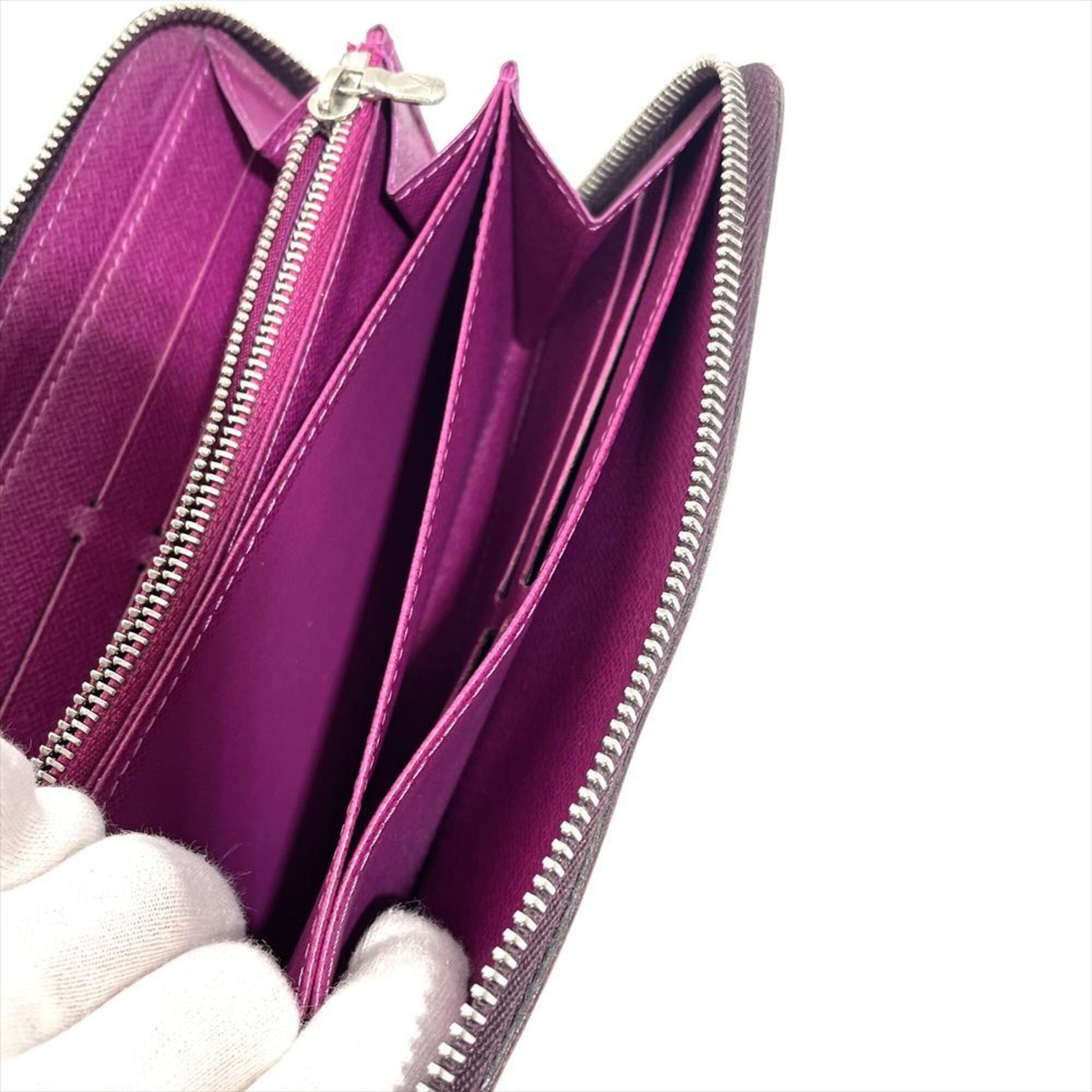 Louis Vuitton Black Cassis Purple Epi Leather Long Wallet (Bi-Fold) (Pre-Owned)