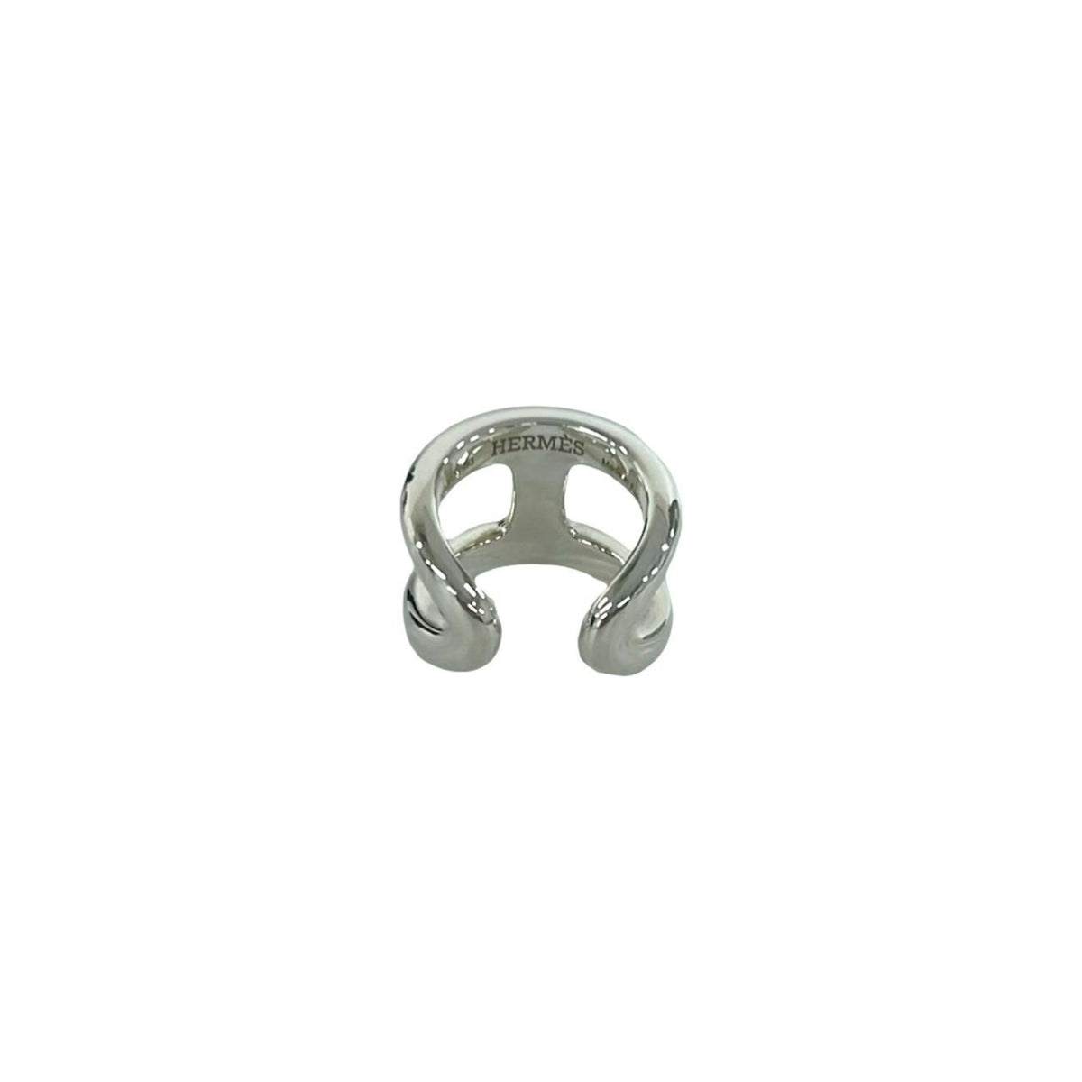 Hermes Silver Silver 925 Band Ring (Pre-Owned)