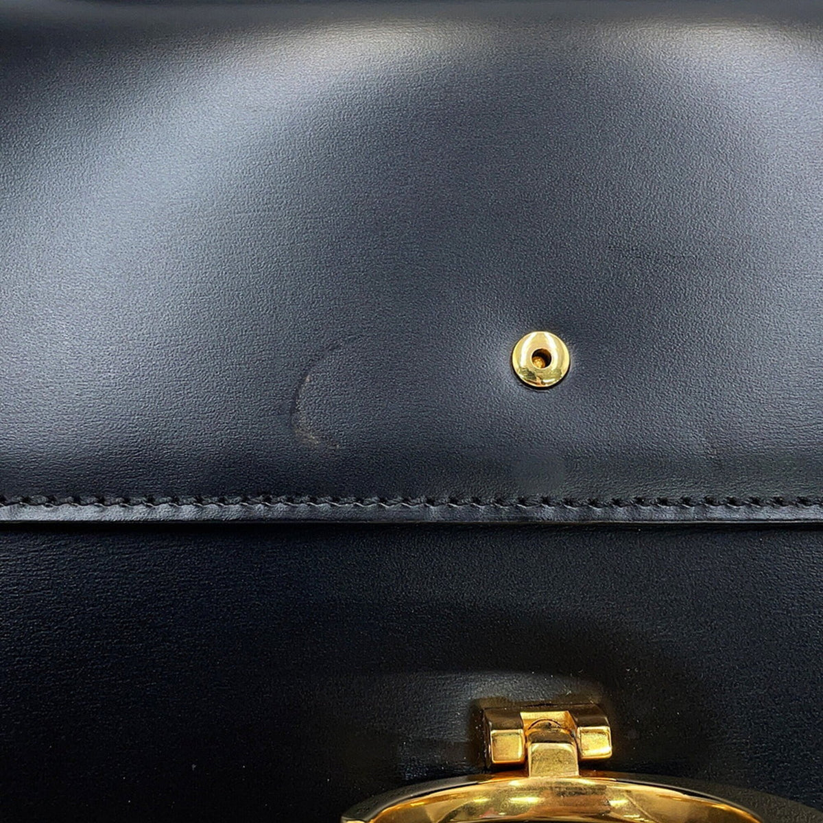 Cartier Panthère Black Leather Handbag Shoulder Bag (Pre-Owned)