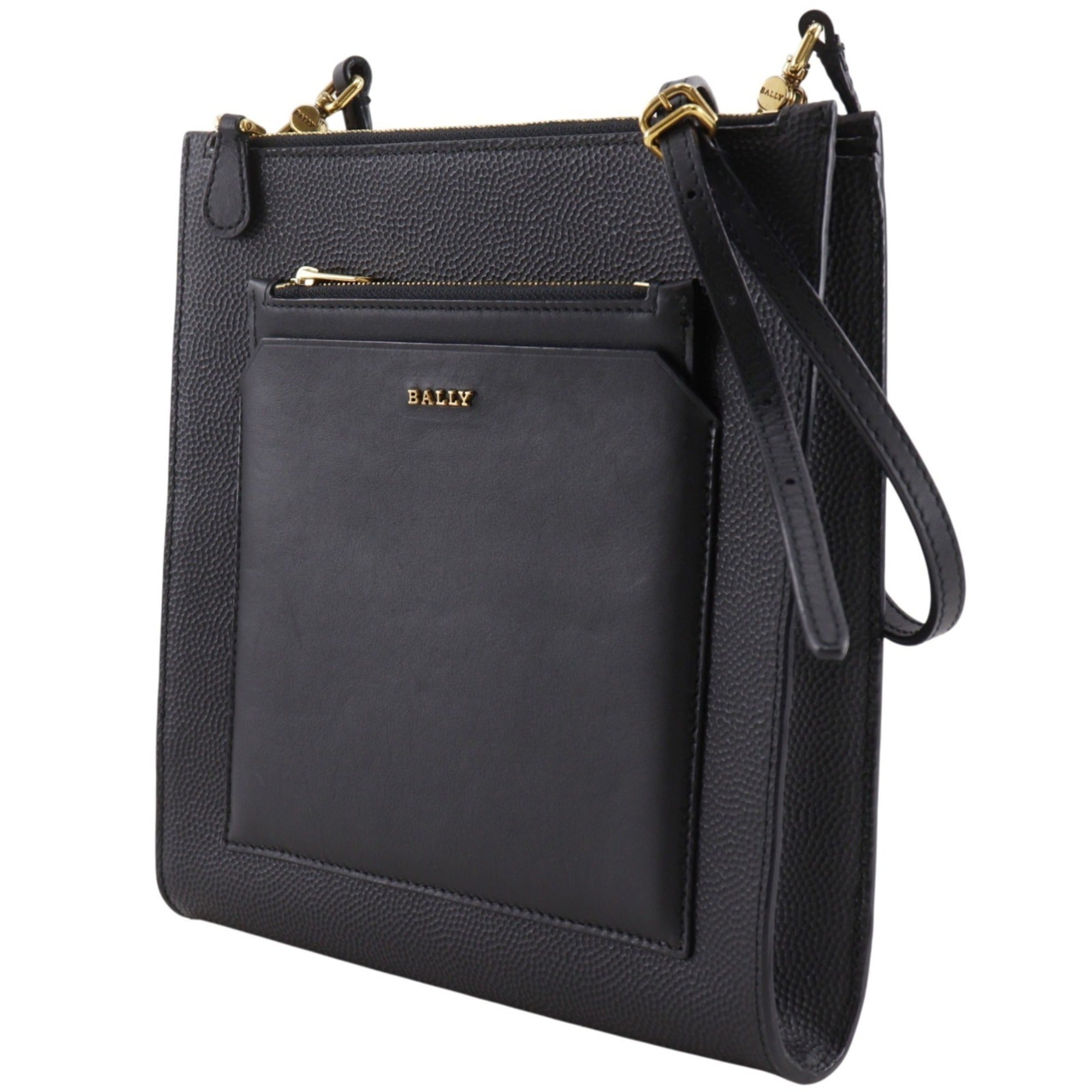 Bally Black Leather Shoulder Bag (Pre-Owned)