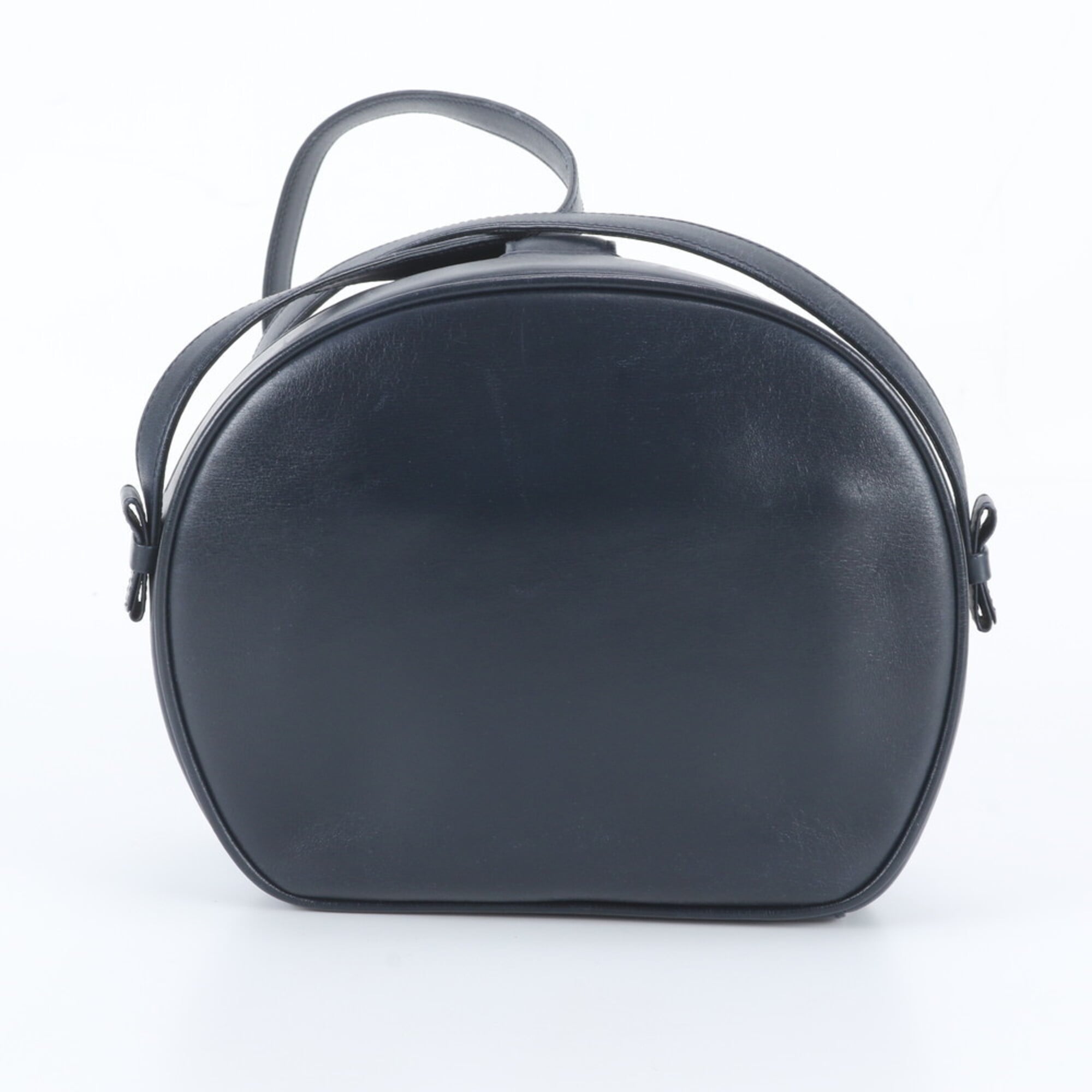 Gucci Navy Leather Handbag Shoulder Bag (Pre-Owned)
