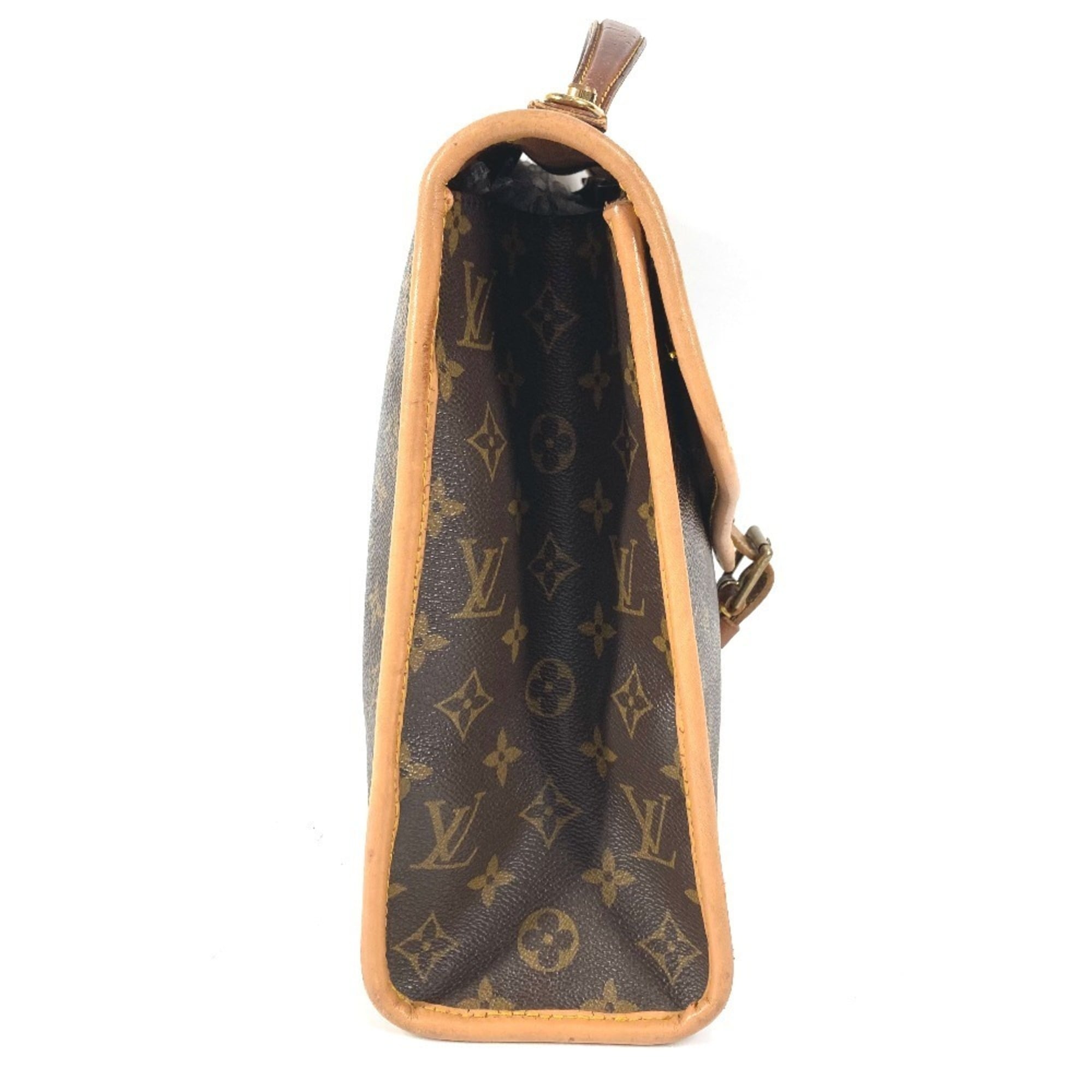 Louis Vuitton Brown Galle Monogram Monogram Briefcase Handbag (Pre-Owned)