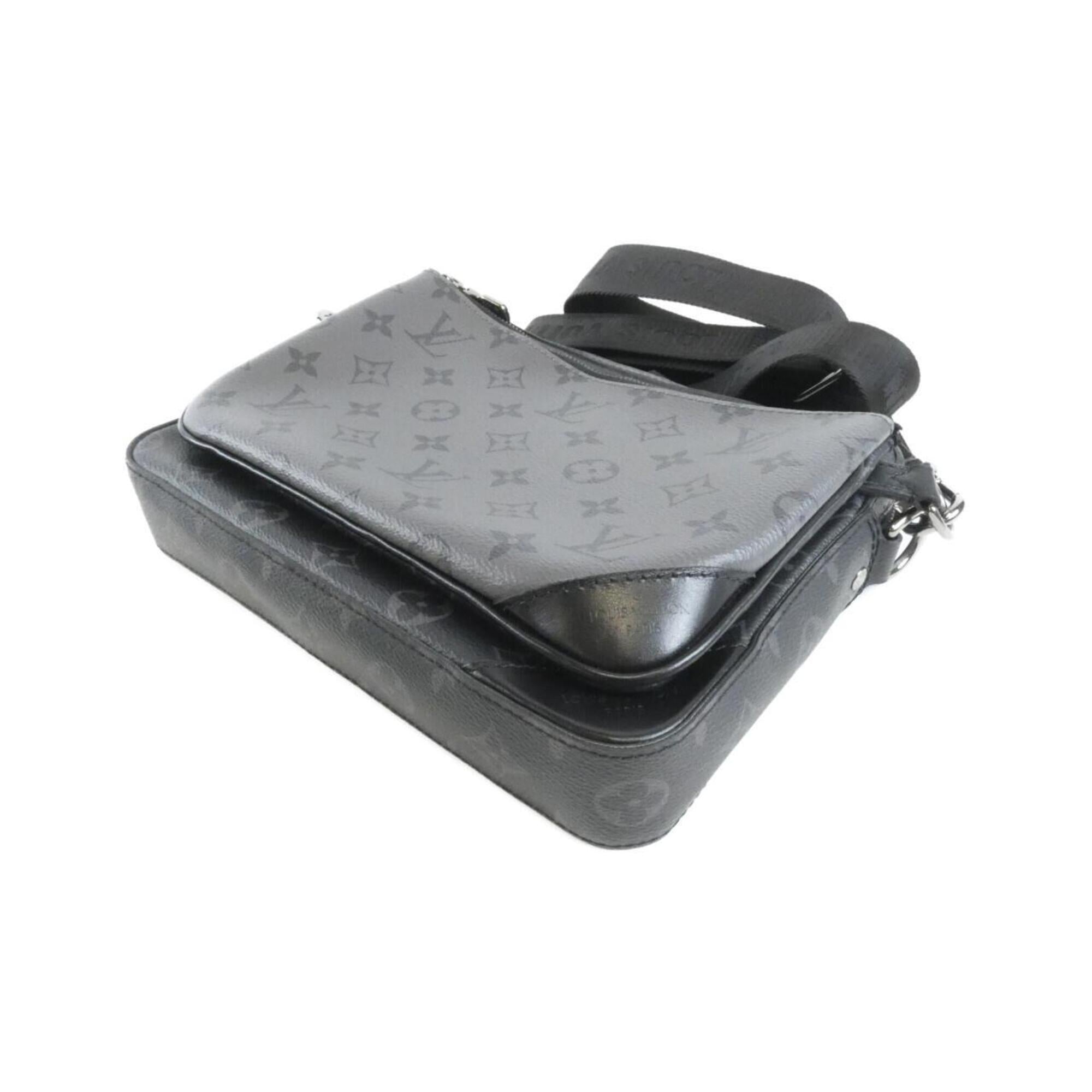 Louis Vuitton Monogram Eclipse Black Gris Coated Canvas Pouch Shoulder Bag (Pre-Owned)