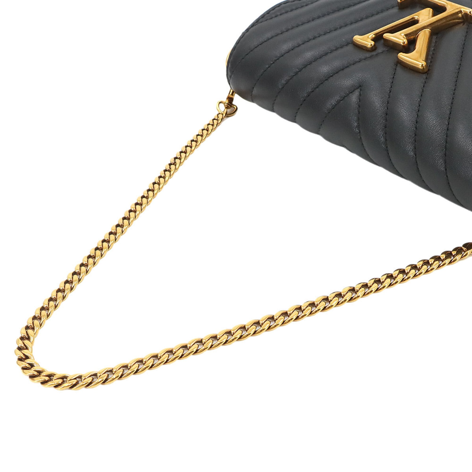Louis Vuitton Black Leather Pochette Shoulder Bag (Pre-Owned)