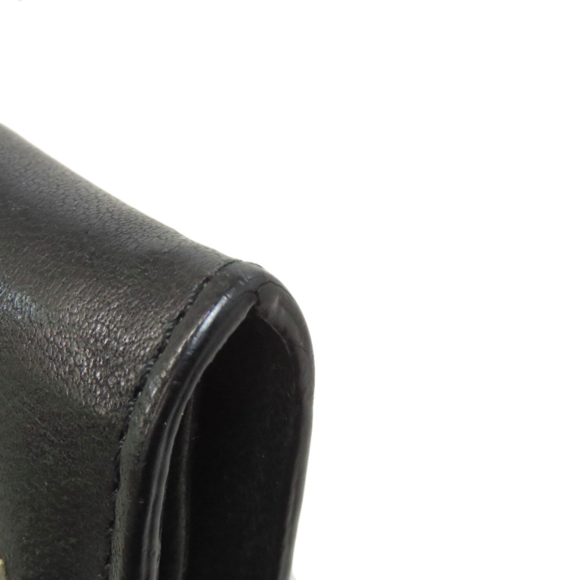 Jimmy Choo Black Leather Coin Purse/Coin Case (Pre-Owned)