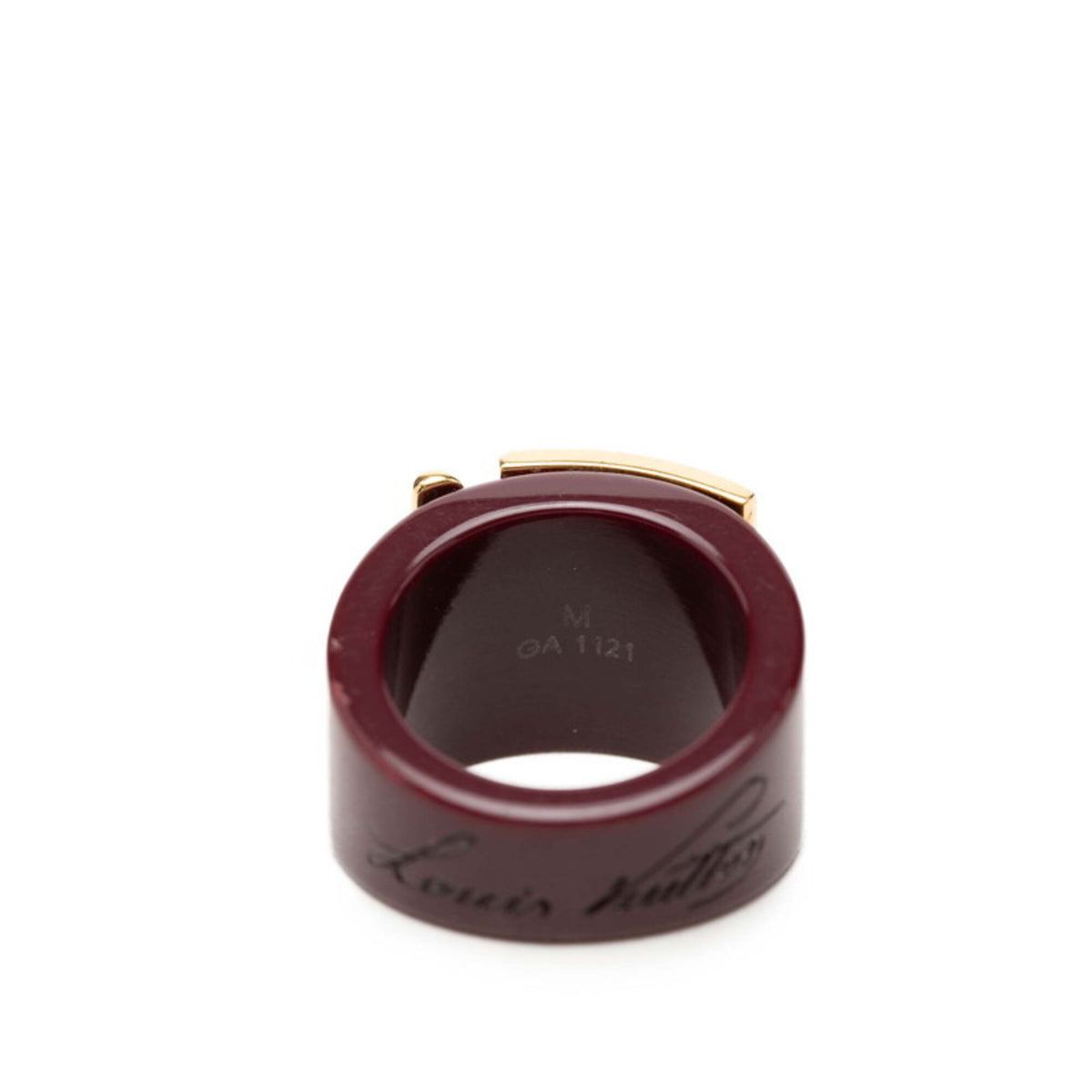Louis Vuitton Red Color Wine Plastic Band Ring (Pre-Owned)