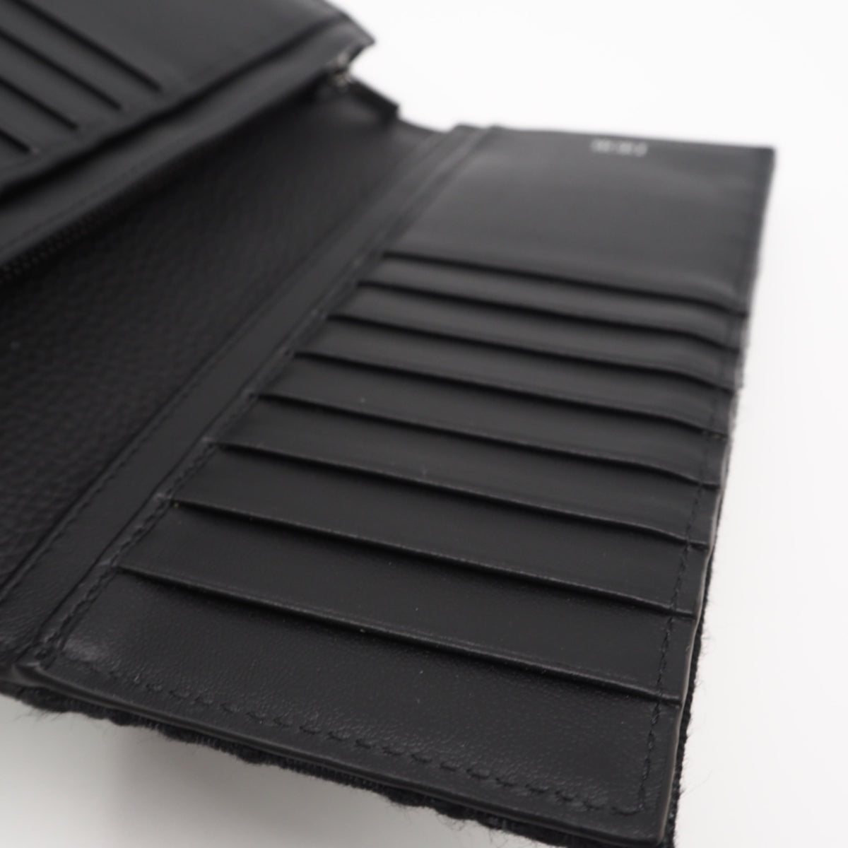 Christian Dior Black Jacquard Long Wallet (Bi-Fold) (Pre-Owned)