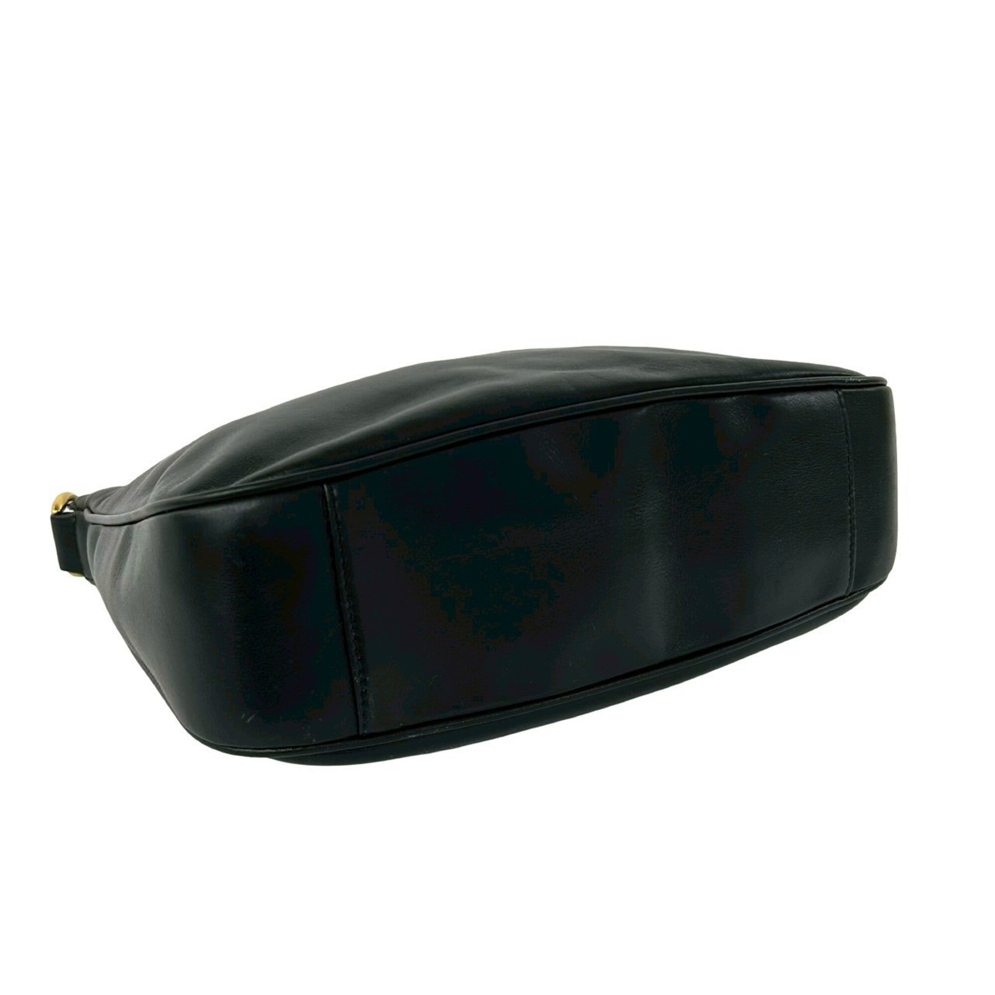 Gucci Black Leather Handbag Shoulder Bag (Pre-Owned)