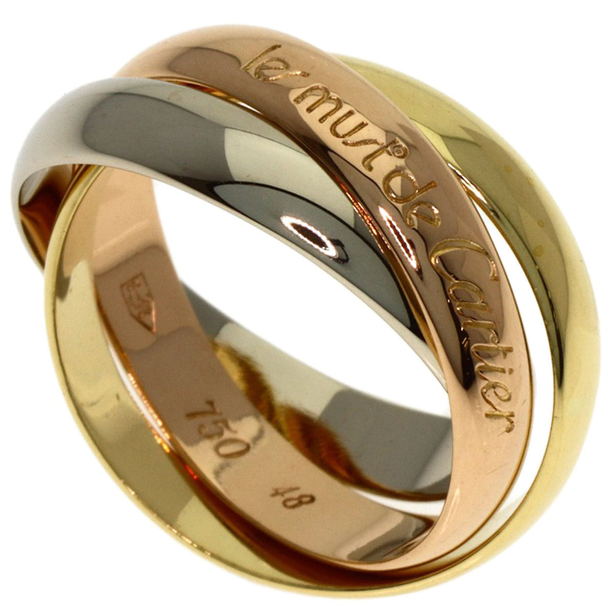 Cartier Trinity Yellow Gold (18K) Pink Gold (18K) White Gold (18K) Band Ring (Pre-Owned)
