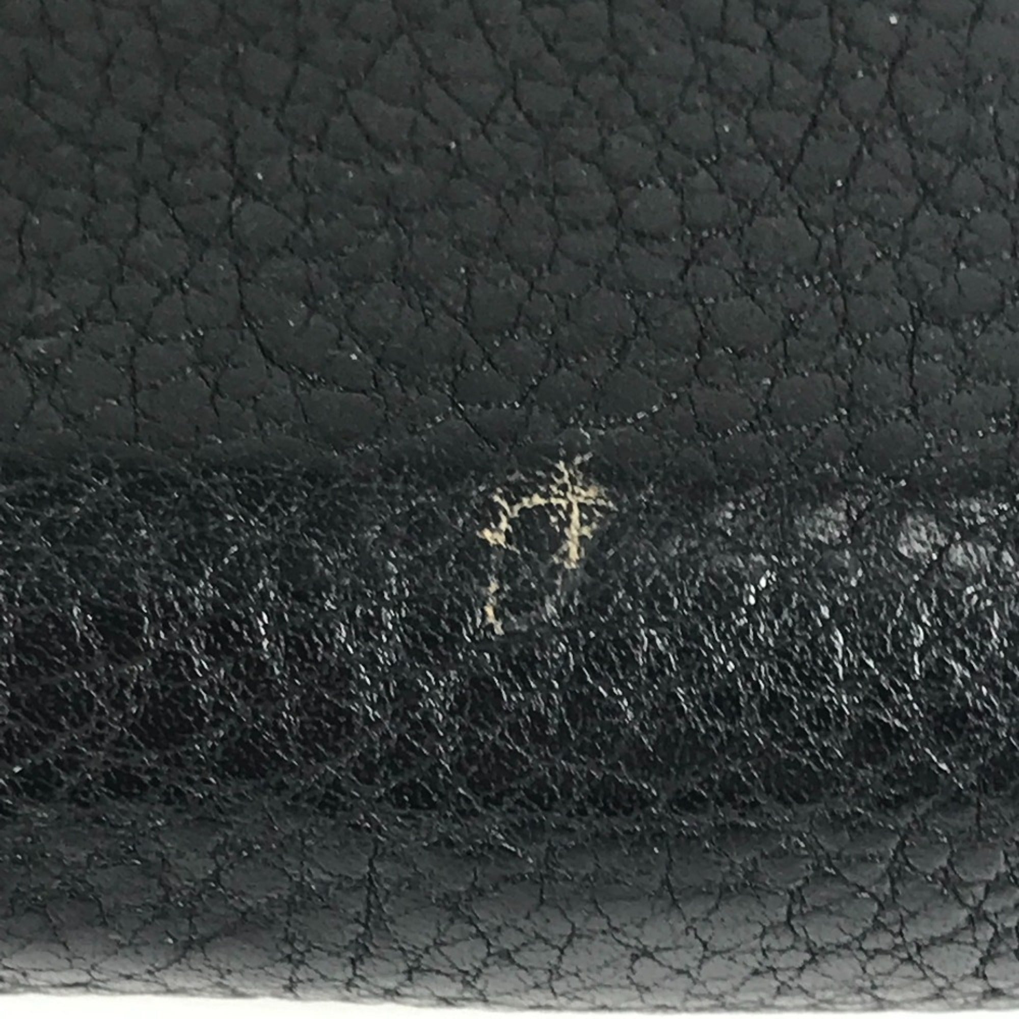 Louis Vuitton Black Leather Long Wallet (Bi-Fold) (Pre-Owned)
