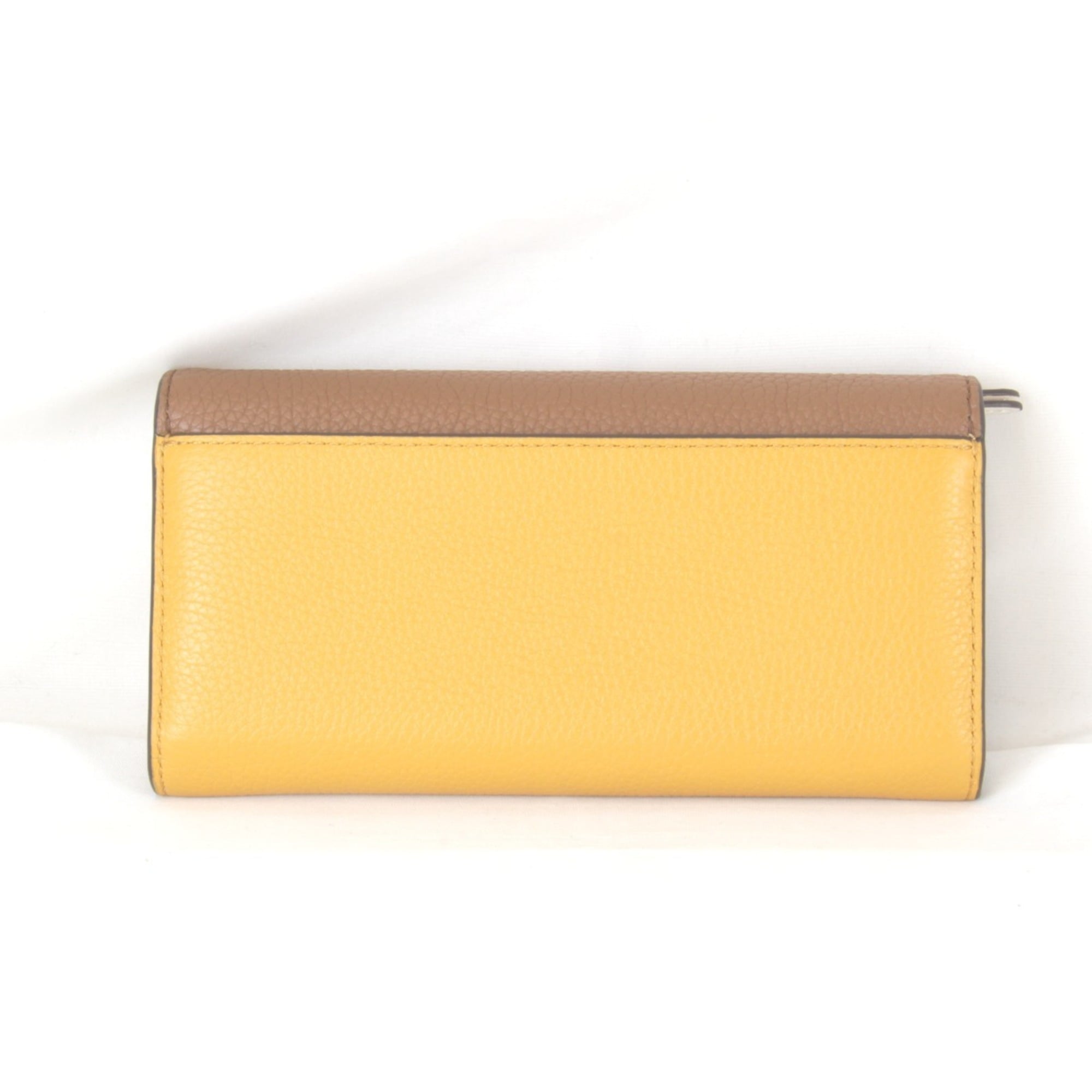 Michael Kors Jet Set Travel Yellow Leather Long Wallet (Bi-Fold) (Pre-Owned)