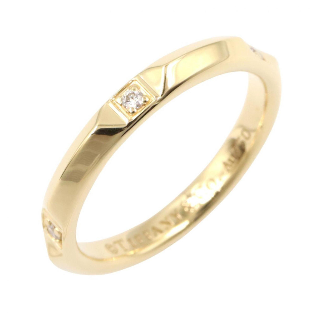 Tiffany Gold Clear Yellow Gold (18K) Band Ring (Pre-Owned)