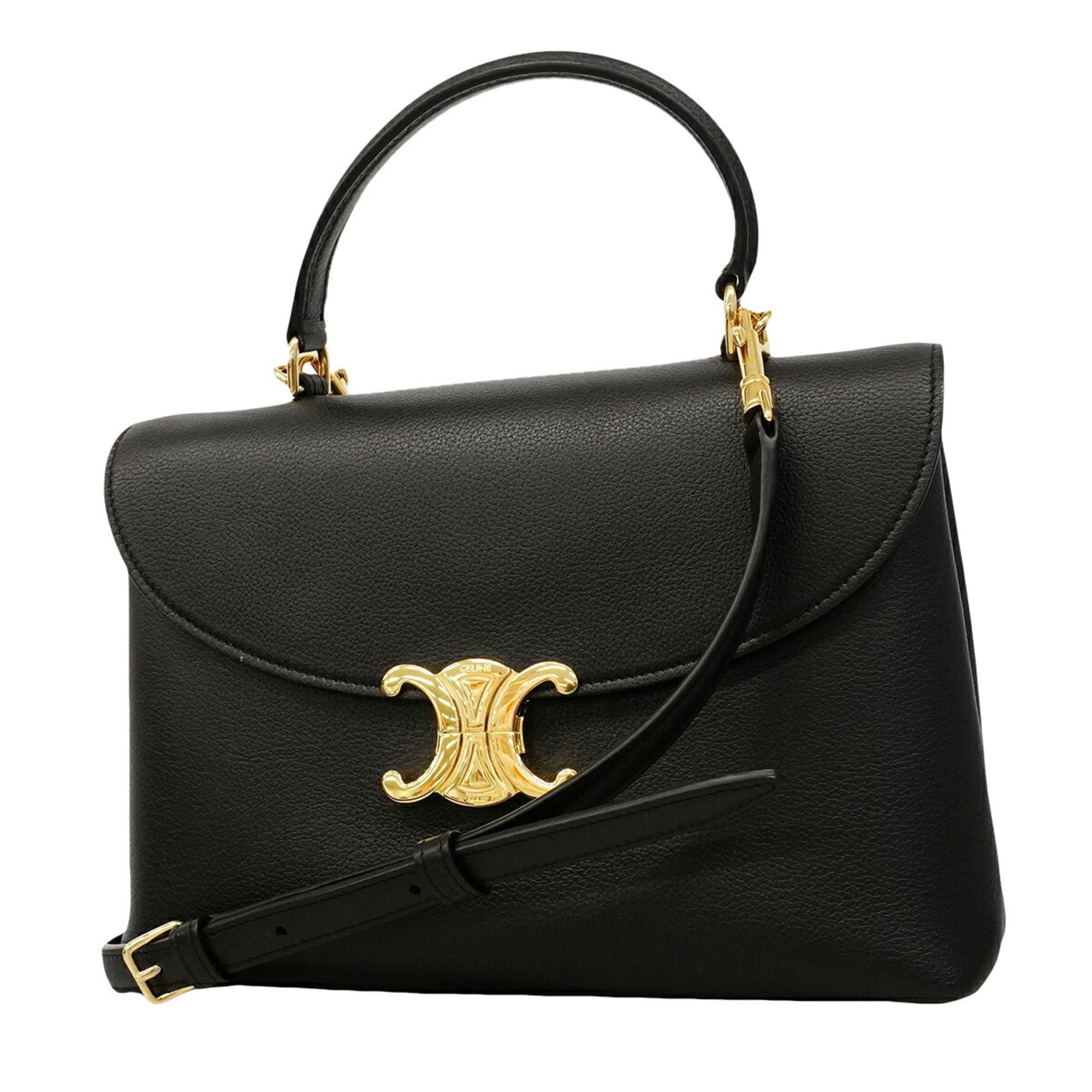 Celine Black Leather Handbag (Pre-Owned)