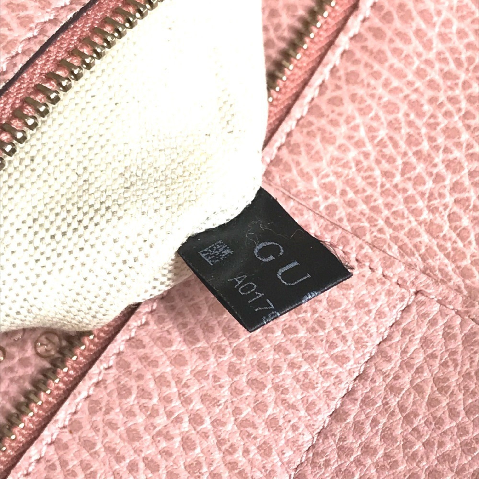 Gucci Gray Pink Leather Shoulder Bag Tote Bag (Pre-Owned)
