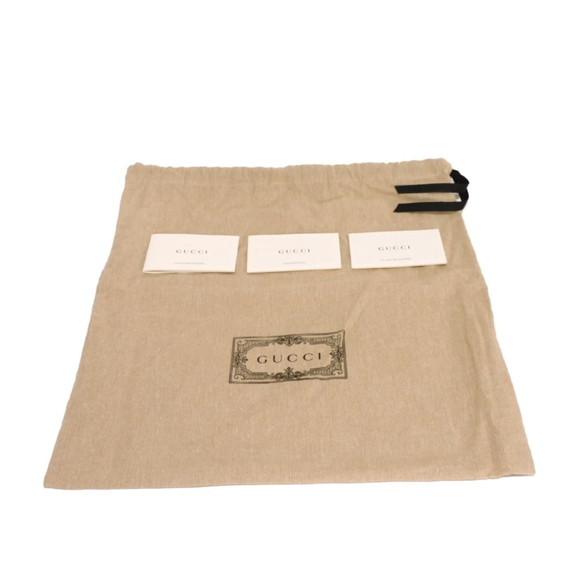 Gucci Beige Linen Clutch Bag Pouch (Pre-Owned)