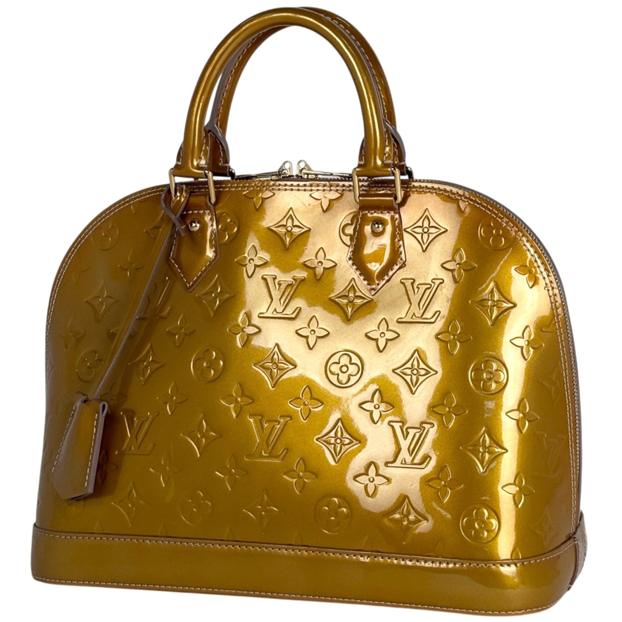Louis Vuitton Beige Poodle Monogram Vernis Handbag (Pre-Owned)