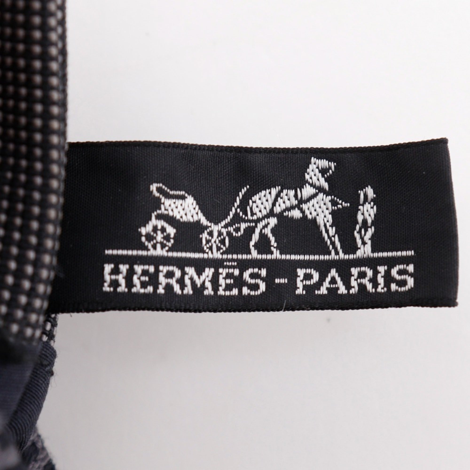 Hermes Gray Nylon Canvas Pochette Shoulder Bag (Pre-Owned)