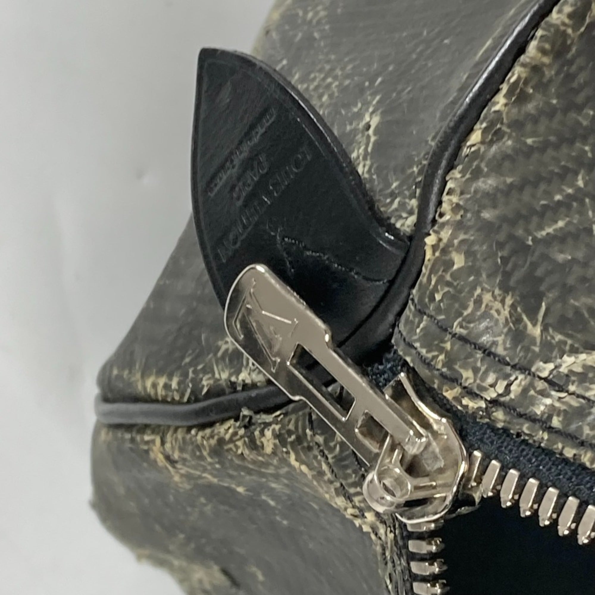 Louis Vuitton Black Noir Canvas Damier Canvas Boston Bag (Pre-Owned)