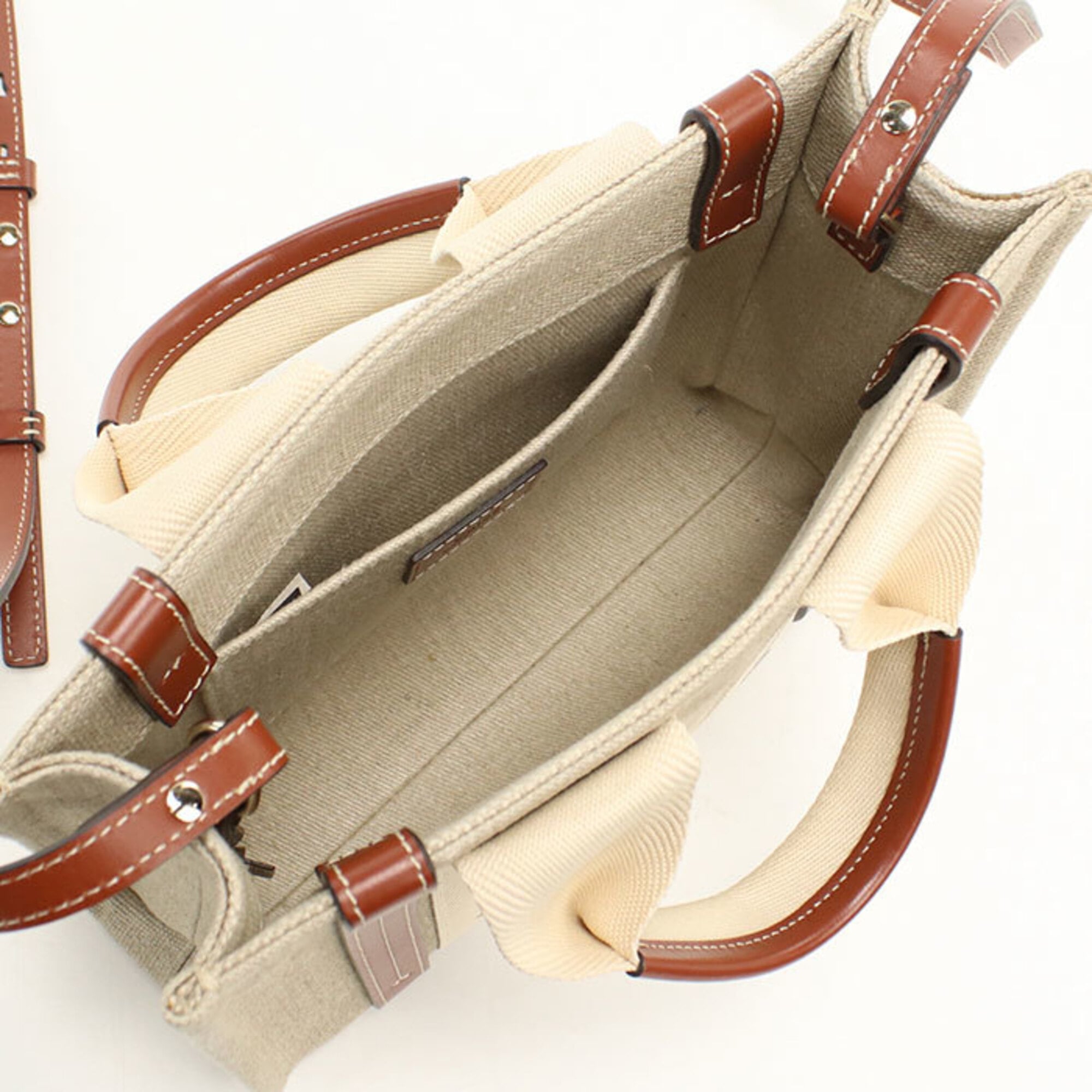 Chloé Beige Linen Tote Bag (Pre-Owned)