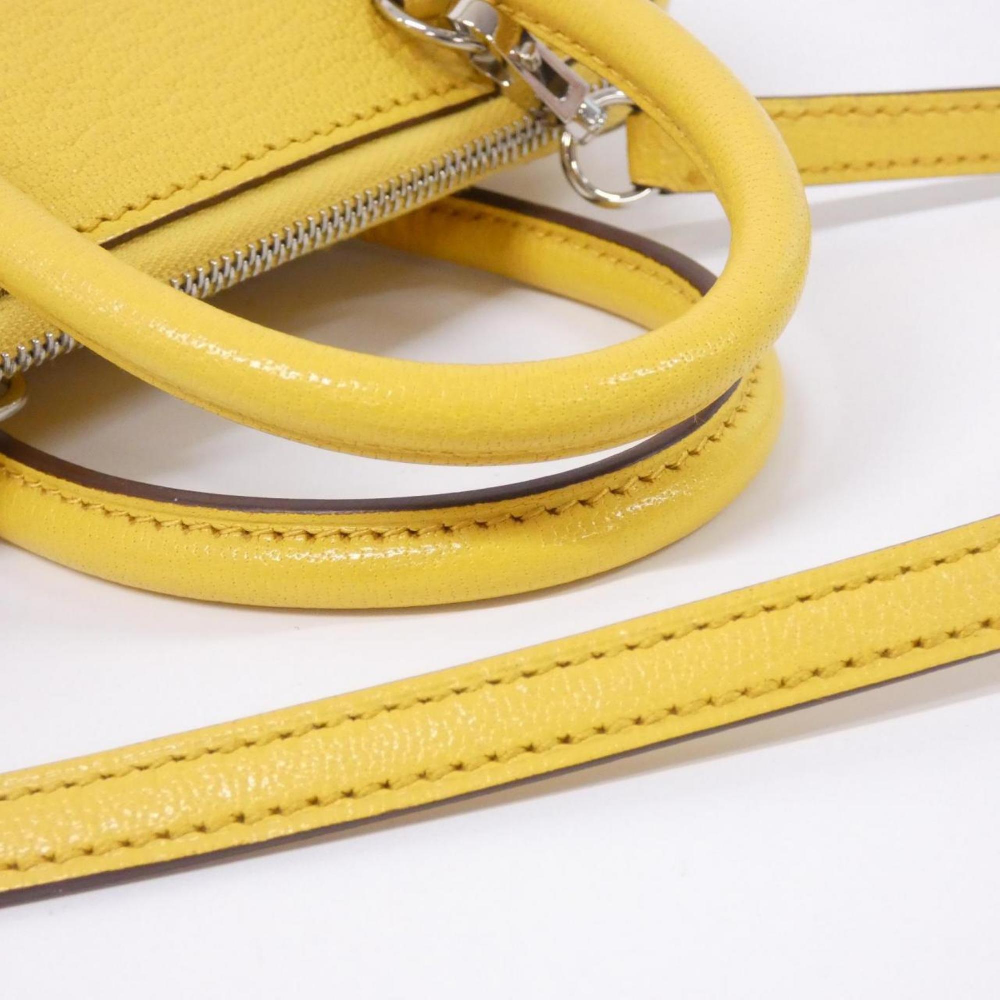Hermes Yellow Chevre Leather Handbag (Pre-Owned)