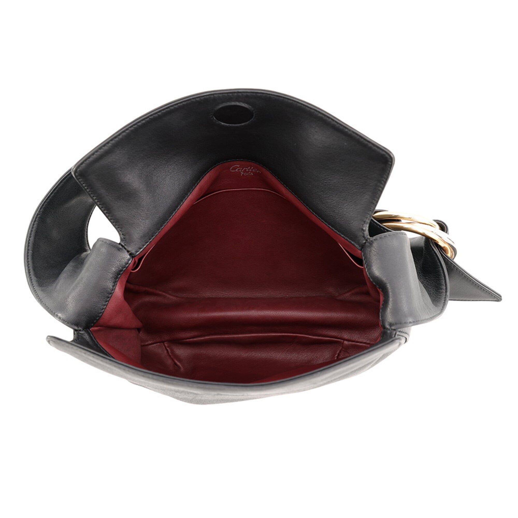 Cartier Trinity Black Leather Handbag (Pre-Owned)