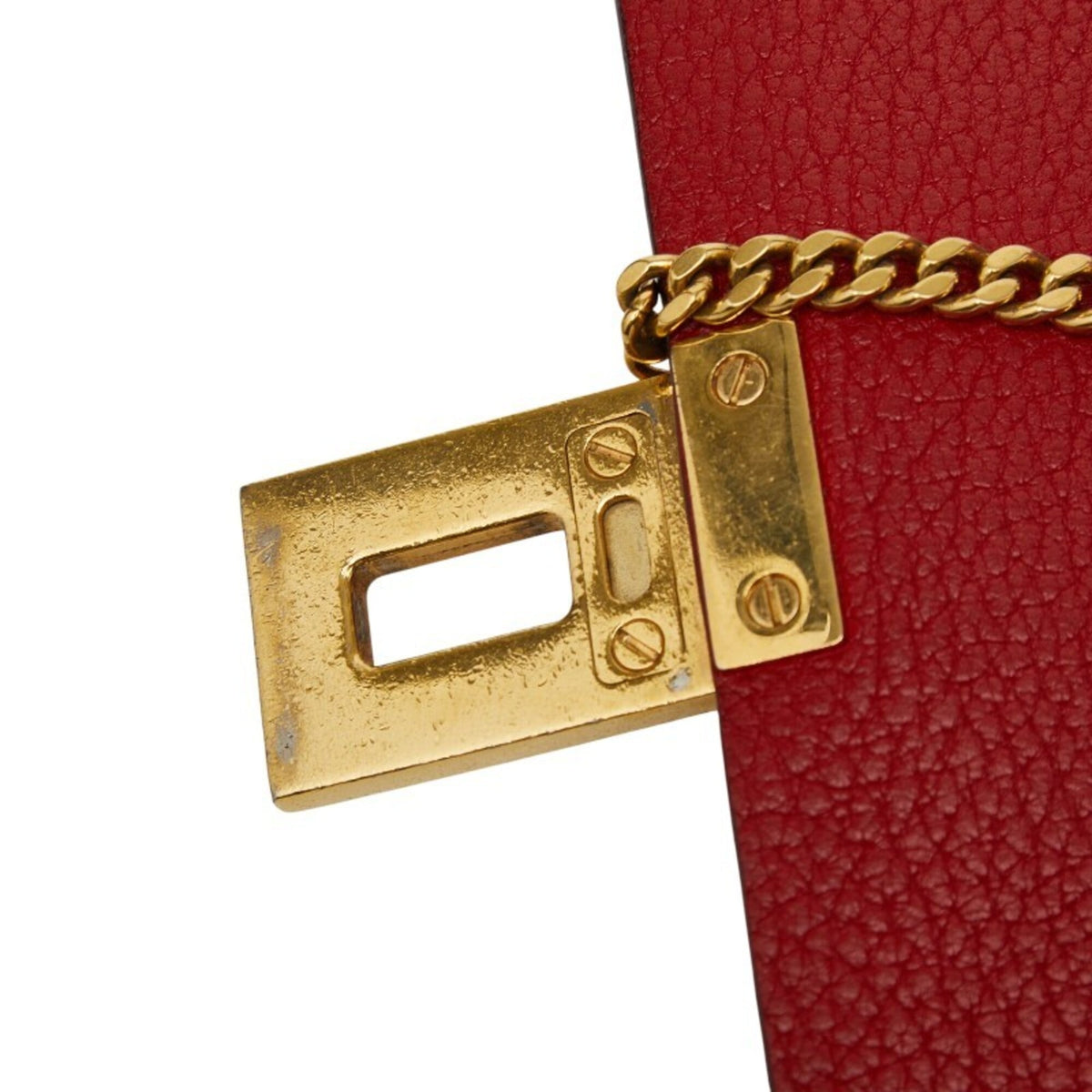 Chloé Red Color Leather Shoulder Bag (Pre-Owned)