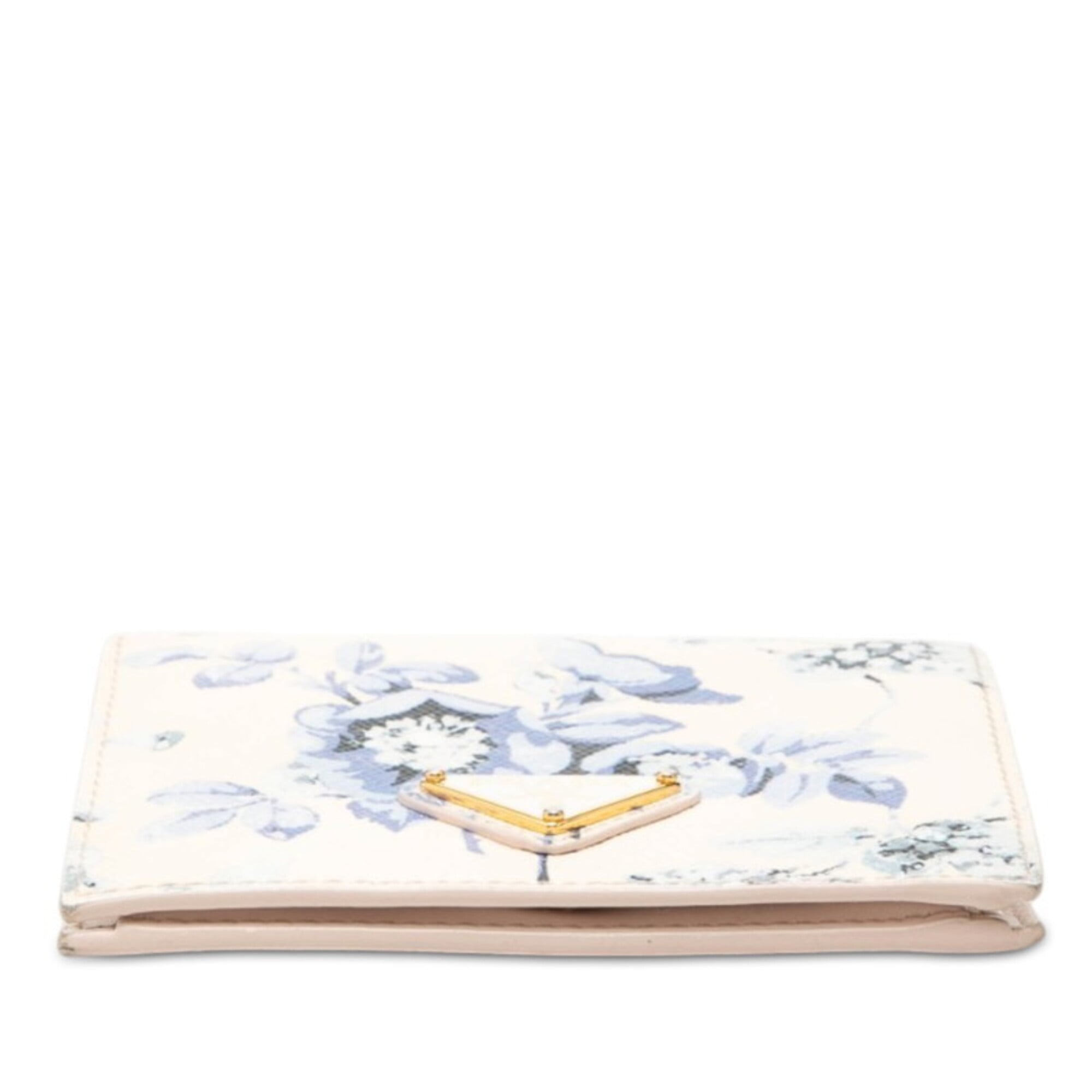 Prada Blue Pink Leather Wallet (Bi-Fold) (Pre-Owned)