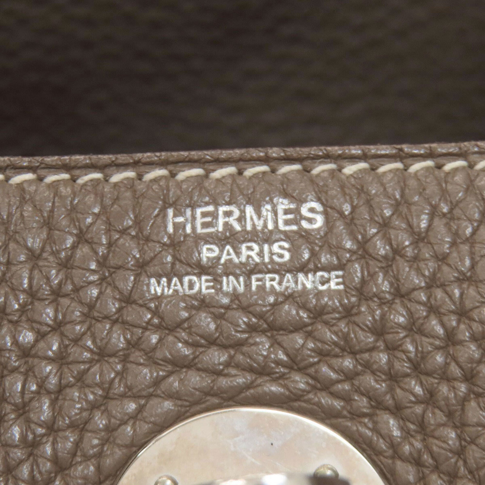 Hermes Etoupe Gray Handbag (Pre-Owned)
