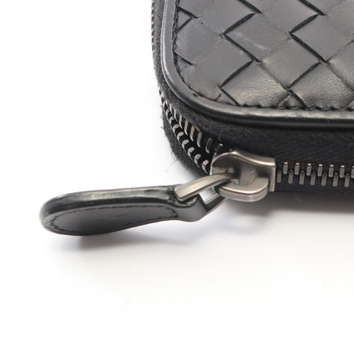 Bottega Veneta Black Leather Long Wallet (Bi-Fold) (Pre-Owned)