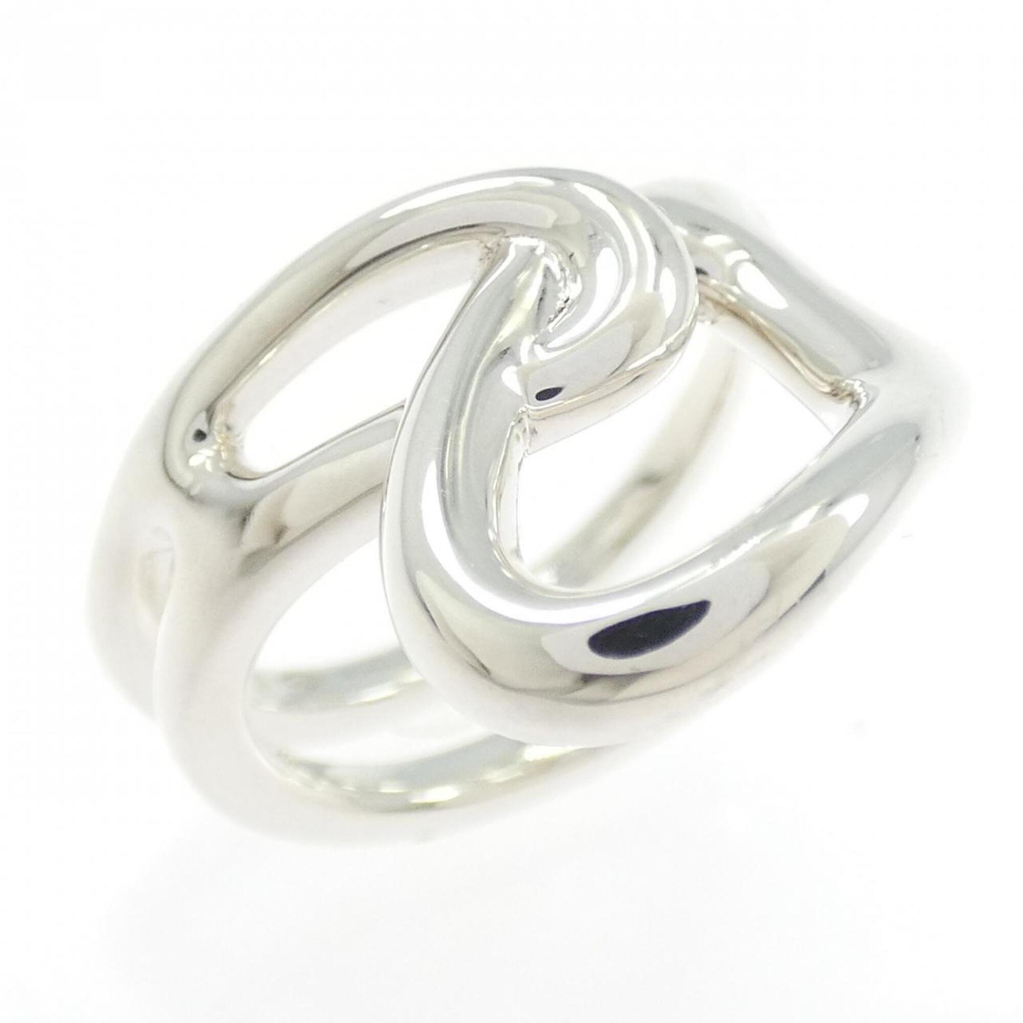 Hermes Silver 925 Band Ring (Pre-Owned)