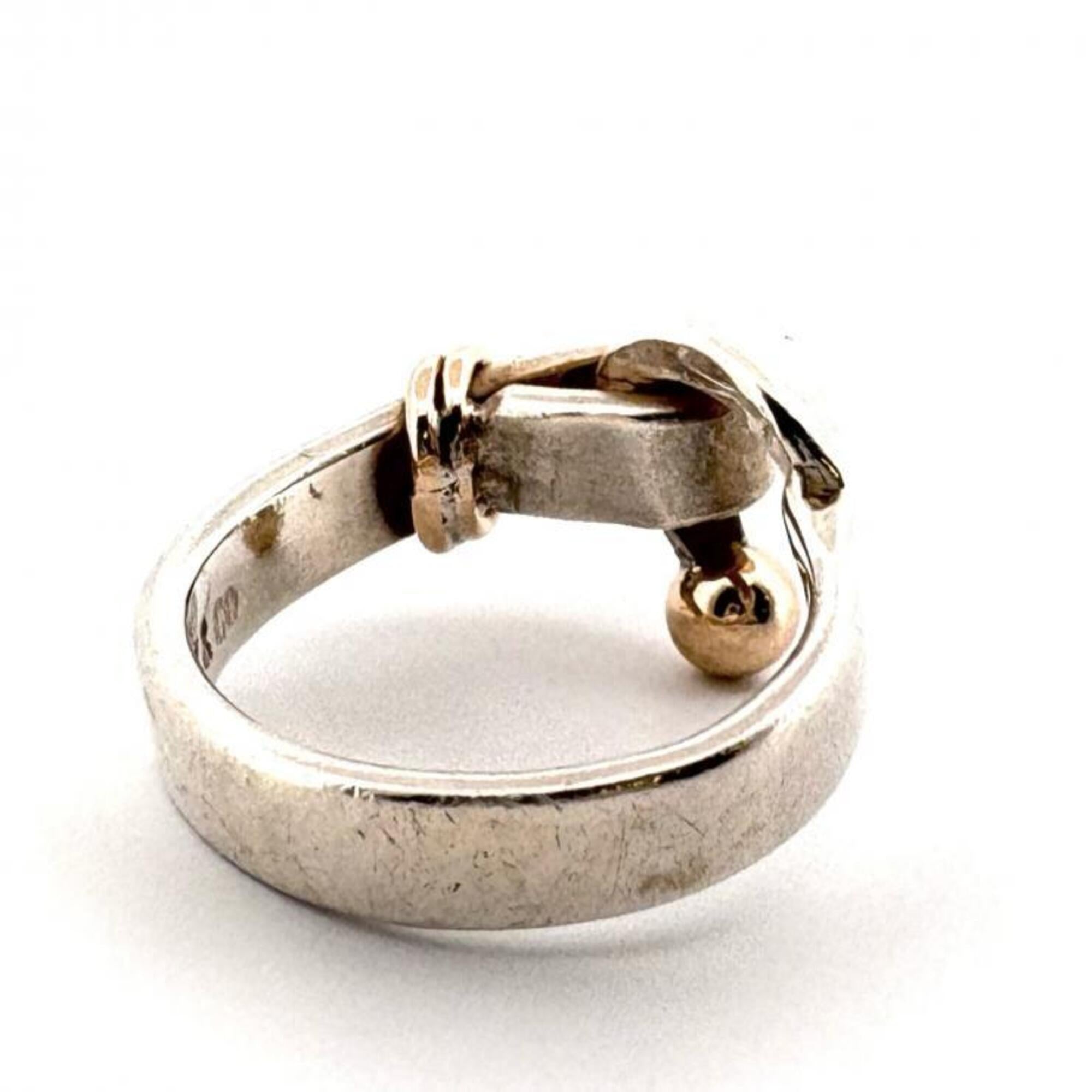 Tiffany Gold Silver Silver 925 Yellow Gold (14K) Band Ring (Pre-Owned)