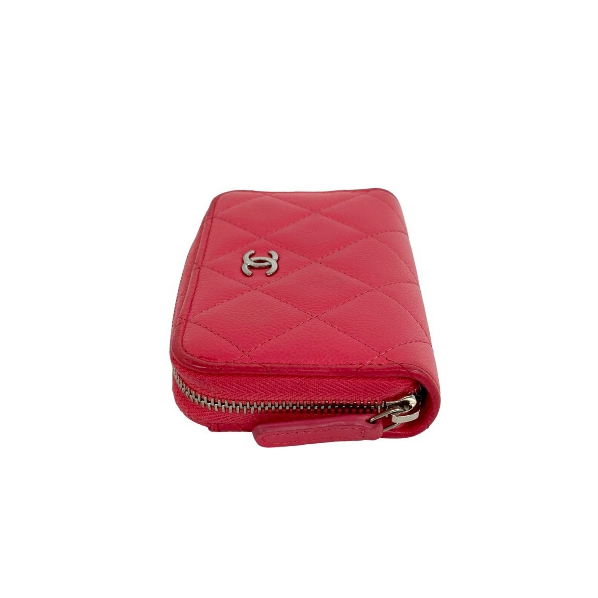 Chanel Pink Grained Calfskin Coin Purse/Coin Case (Pre-Owned)